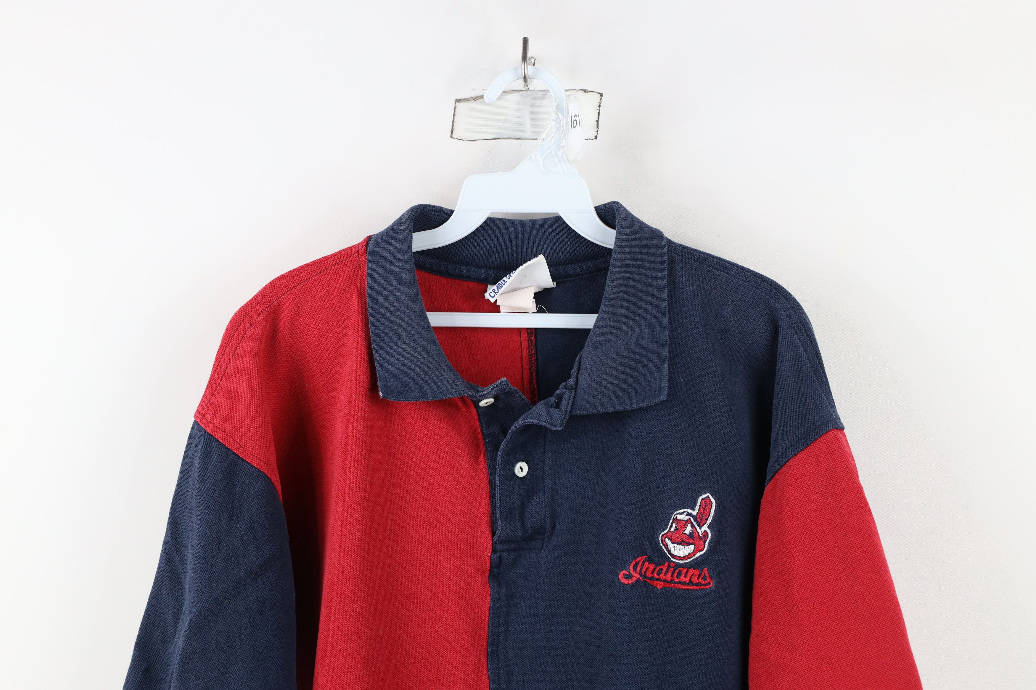 Vintage Vintage 90s Wahoo Cleveland Indians Baseball Polo Shirt Size US L / EU 52-54 / 3 - 2 Thumbnail