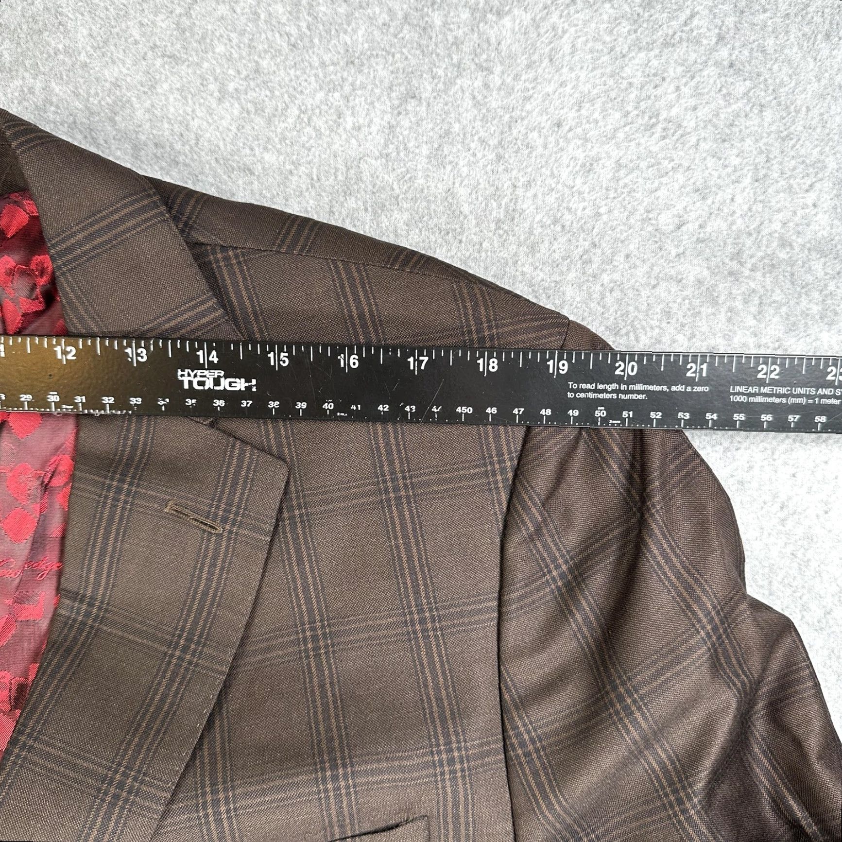 Robert Graham Robert Graham Sport Coat Mens 42 Brown Plaid Wool Two Button Blazer Lined Size 42R - 5 Thumbnail