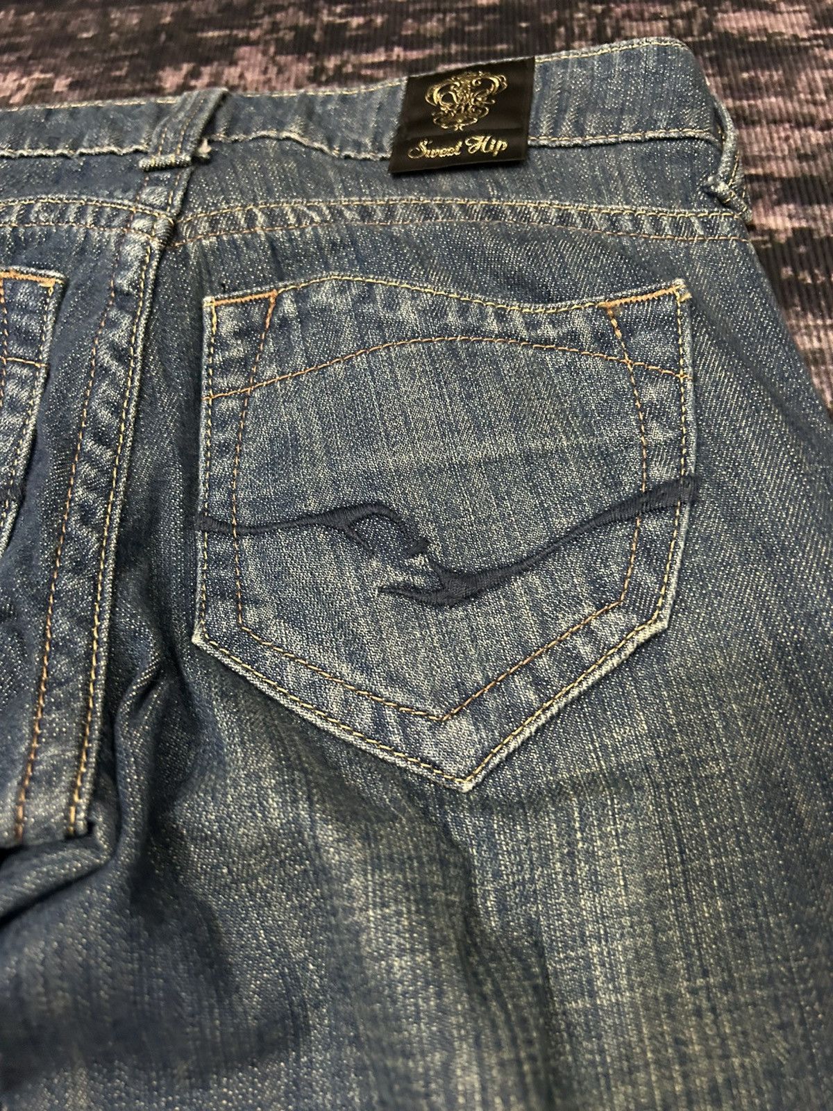 If Six Was Nine Japanese Brand Sweat Hip Washed Flare Jeans Size US 28 / EU 44 - 10 Thumbnail