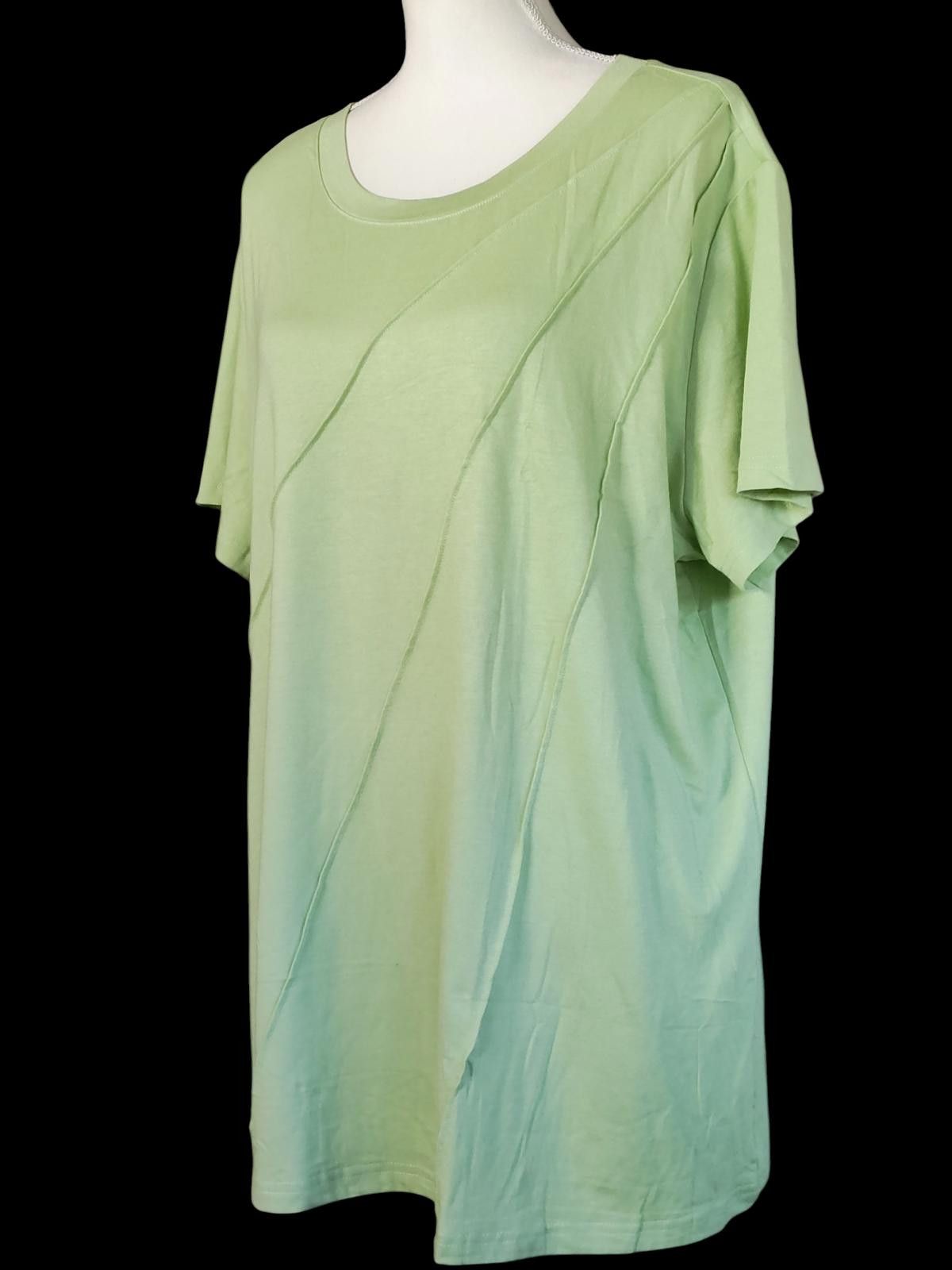 Other Luxveer Light Green Short Sleeve Women's T-Shirt Size 3XL / US 20-22 - 5 Thumbnail