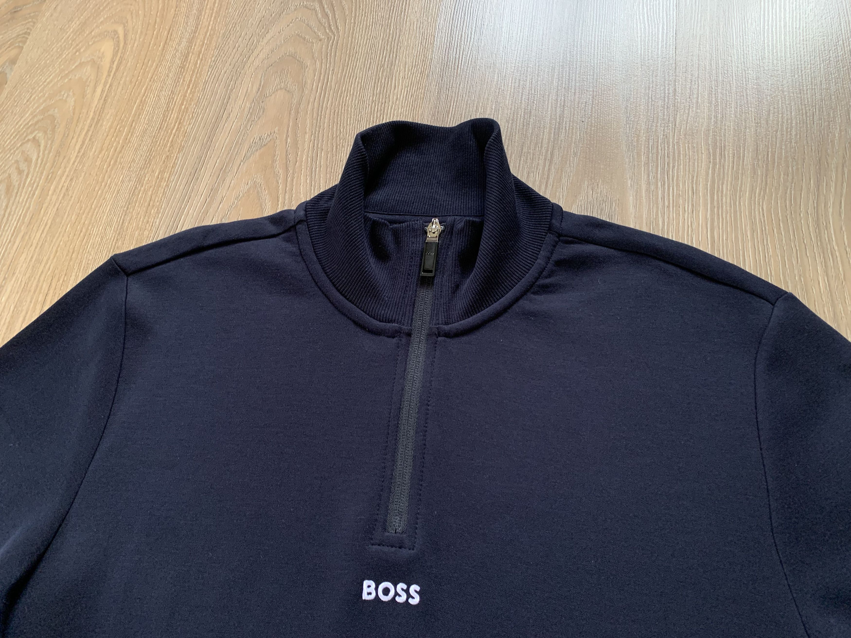 Hugo Boss Hugo Boss Zip-Neck Sweatshirt With Embroidered Logos Size US XL / EU 56 / 4 - 4 Thumbnail