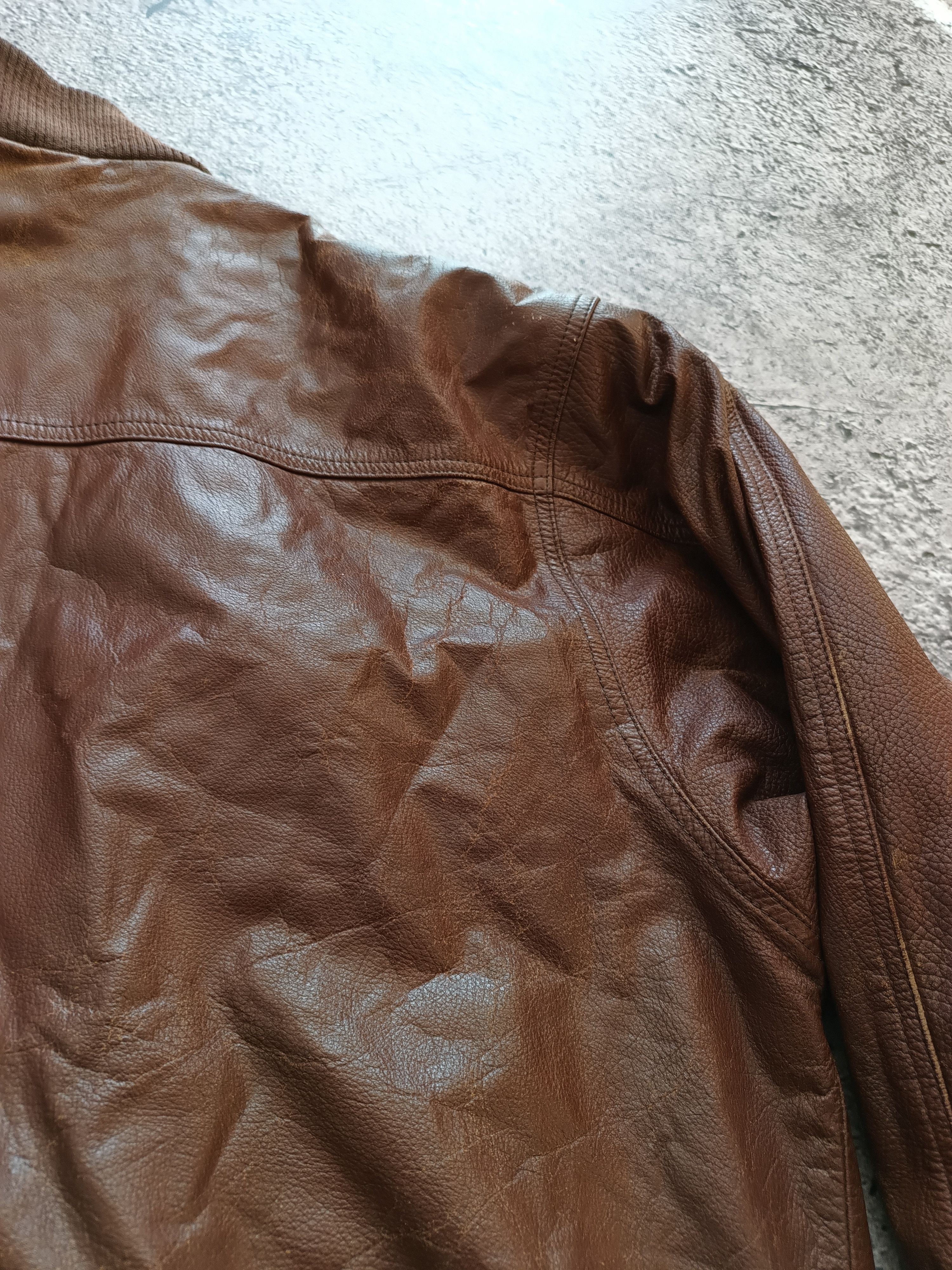 Vintage Vintage 90s Leather Motorcycle Jacket Premium Leather Size US M / EU 48-50 / 2 - 12 Thumbnail