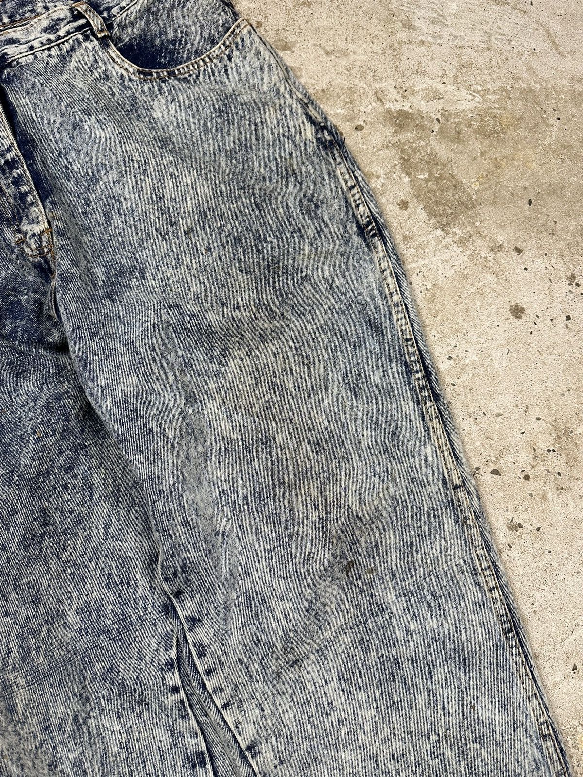 JNCO × Vintage Vintage 90s Acid Washed Blue Denim Pants Embroidery Sneakers Size US 34 / EU 50 - 8 Thumbnail