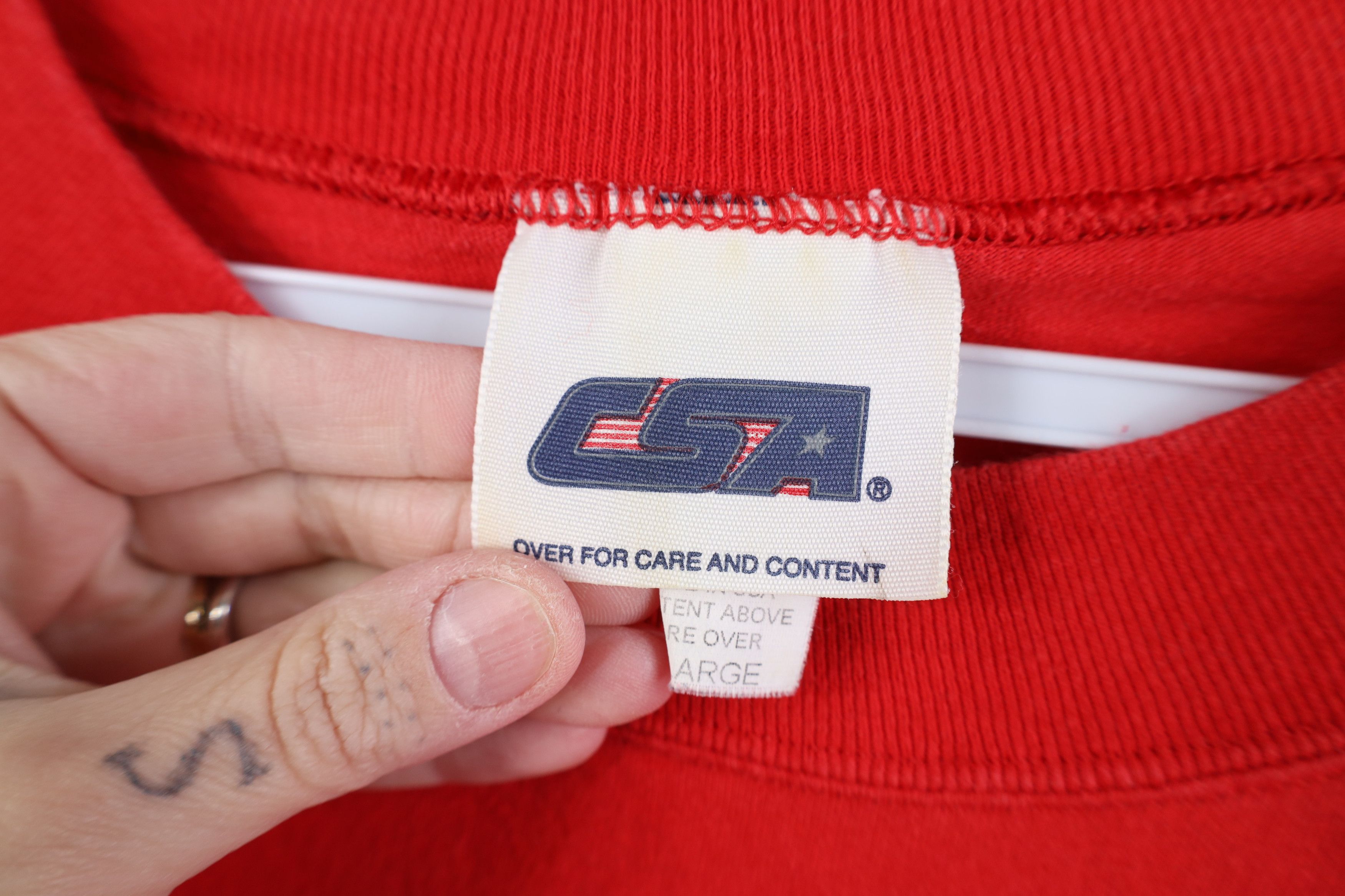 Vintage Vintage 90s Red Wings Hockey Long Sleeve T-Shirt Cotton USA Size US XL / EU 56 / 4 - 8 Thumbnail