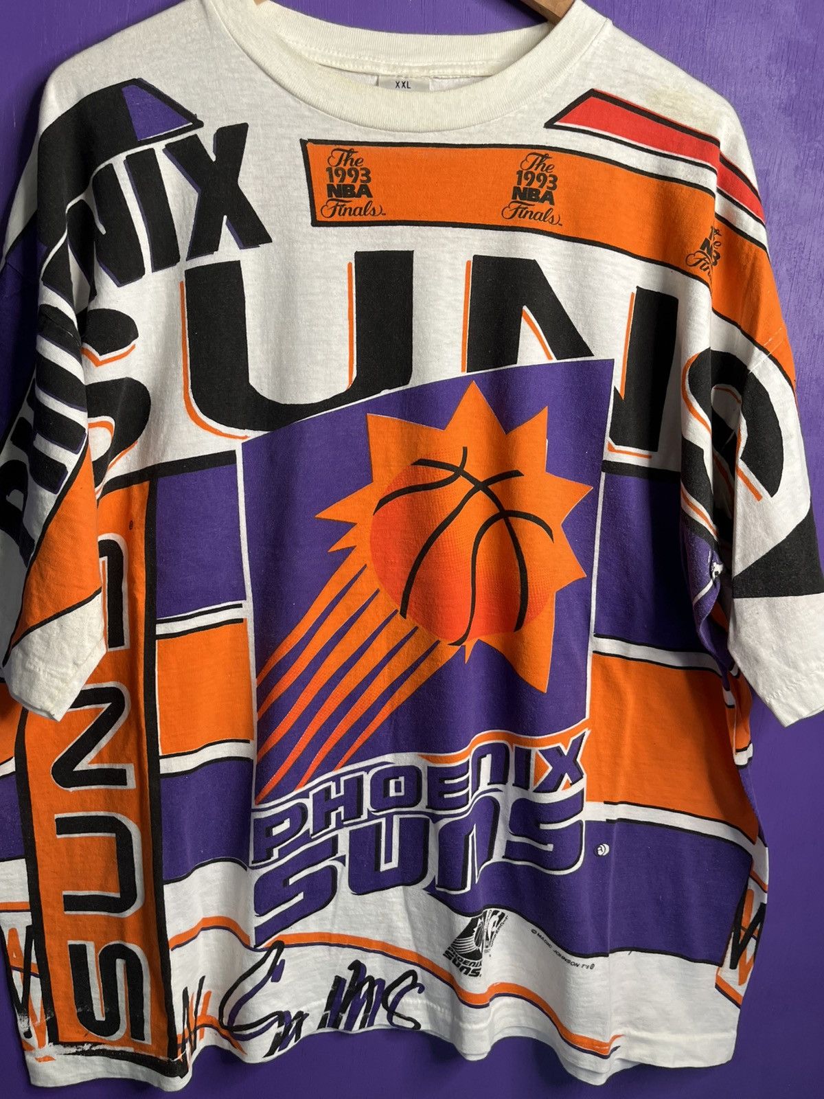 NBA × Vintage Vintage 1993 Phoenix Suns NBA finals AOP t-shirt Size US XXL / EU 58 / 5 - 3 Thumbnail