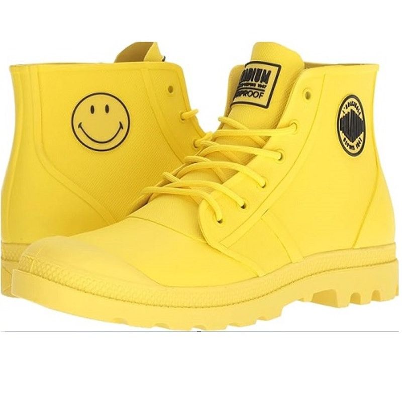 Palladium Palladium Pampa Smiley Rain Boots Waterproof Yellow Unisex Size US 6 / IT 36 - 1 Thumbnail