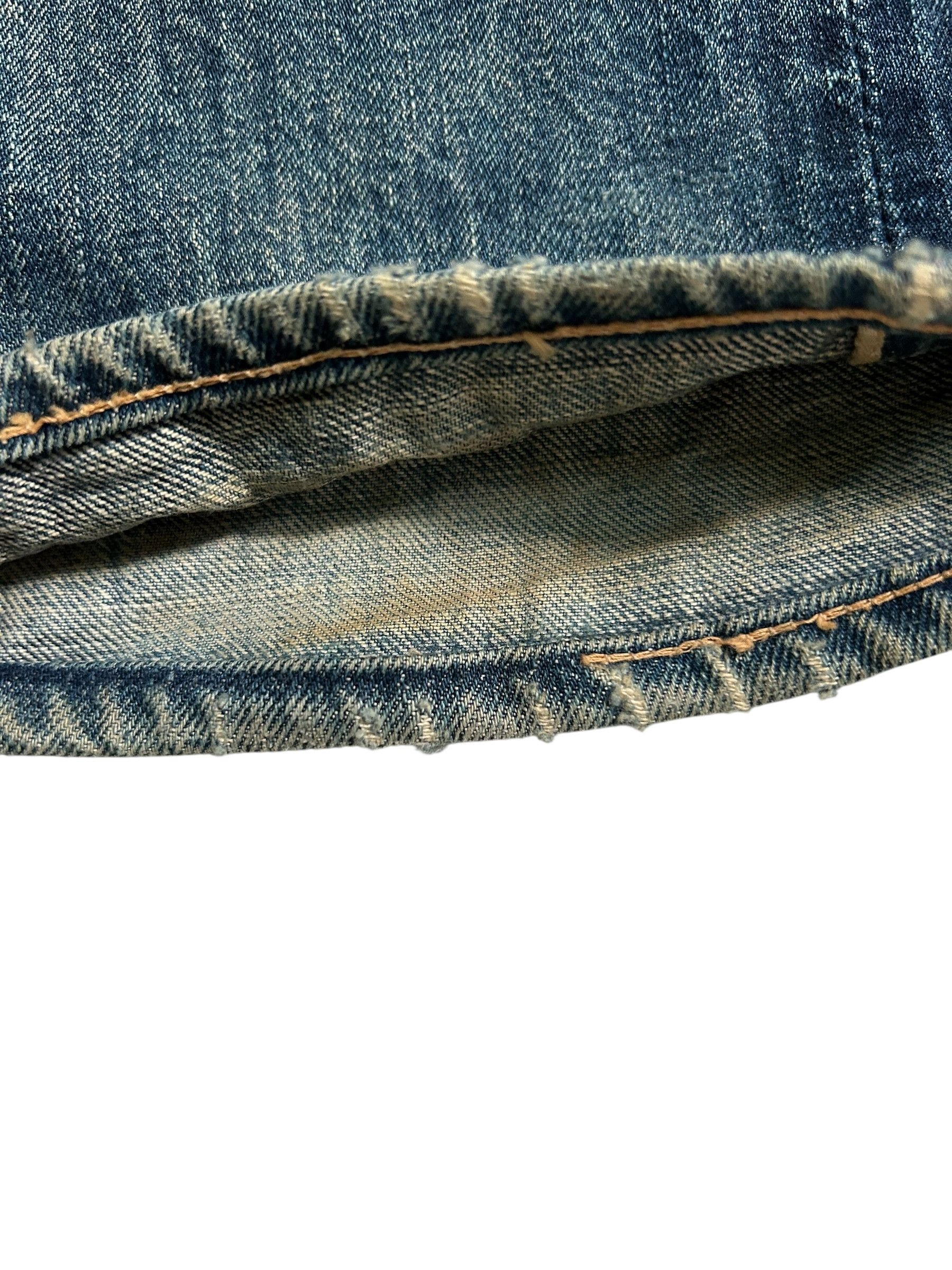 Kapital × Vintage × Warehouse VINTAGE WAREHOUSE 800 SELVEDGE BUTTON FLY DISTRESSED DENIM Size US 32 / EU 48 - 15 Thumbnail