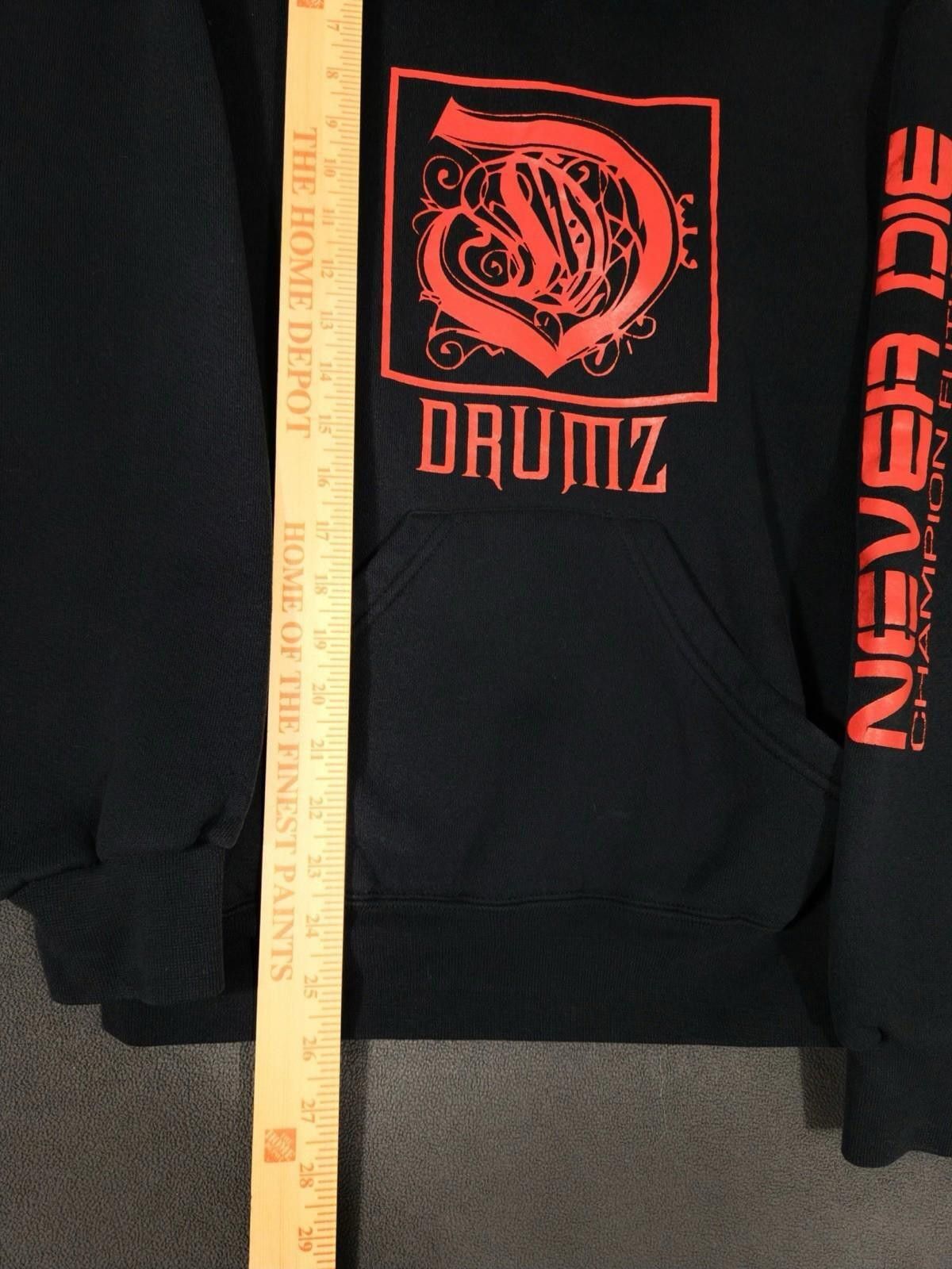 The Unbranded Brand Vintage Drumz Hoodie M Black Underground Drumz Never Die Size US M / EU 48-50 / 2 - 2 Thumbnail