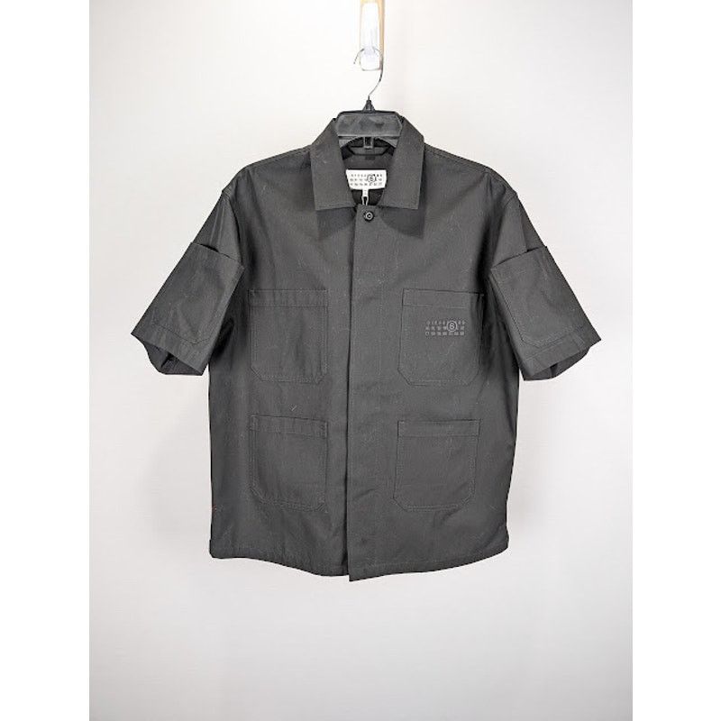 Maison Margiela o1rshd1 Short-sleeved Shirt in Black Size US M / EU 48-50 / 2 - 1 Thumbnail