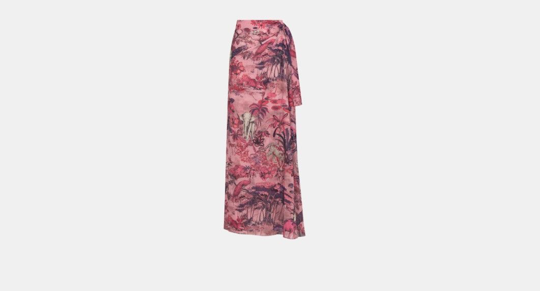 Dior o1w1db10225 Long Wrap Skirt in Multicolor Size 28" / US 6 / IT 42 - 1 Thumbnail