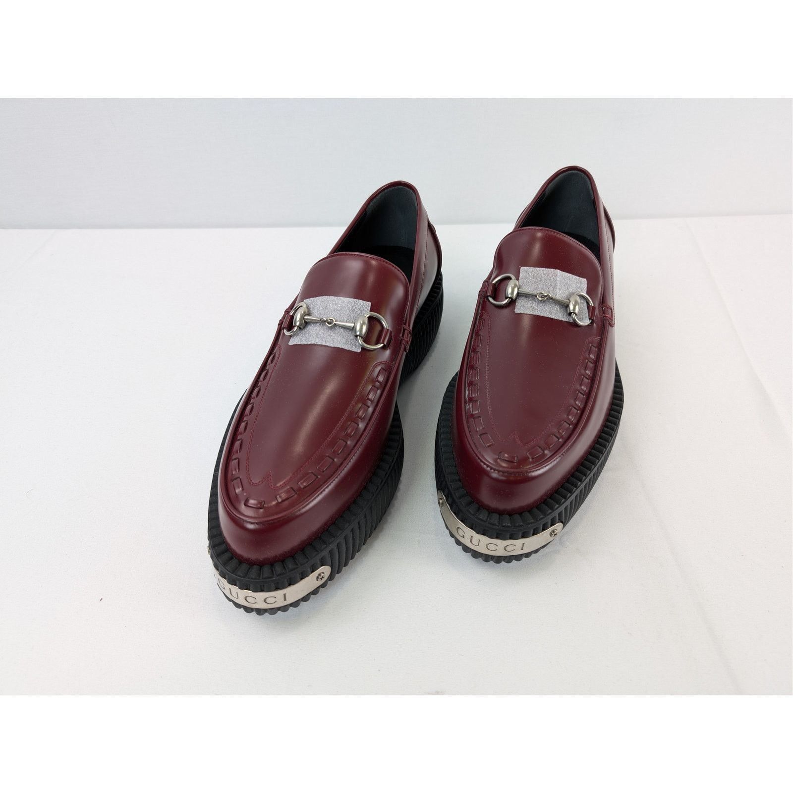 Gucci o1rshd1 Horsebit Creeper Loafer in Rosso Ancora Red leather Size US 11.5 / EU 44-45 - 8 Thumbnail