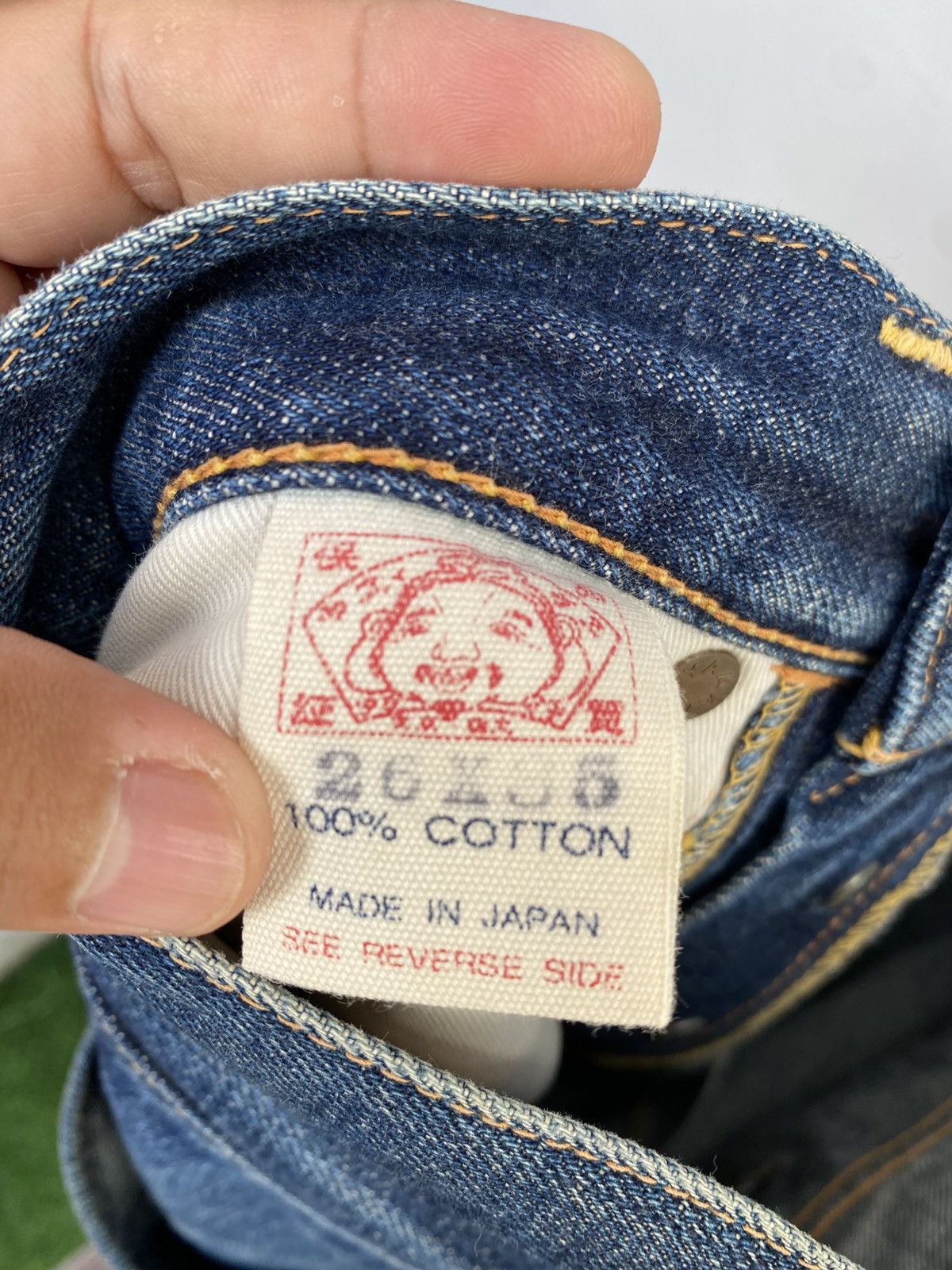 Evisu W26x29 Vintage evisu diacock faded redline made in JAPAN Size 26" / US 2 / IT 38 - 8 Thumbnail