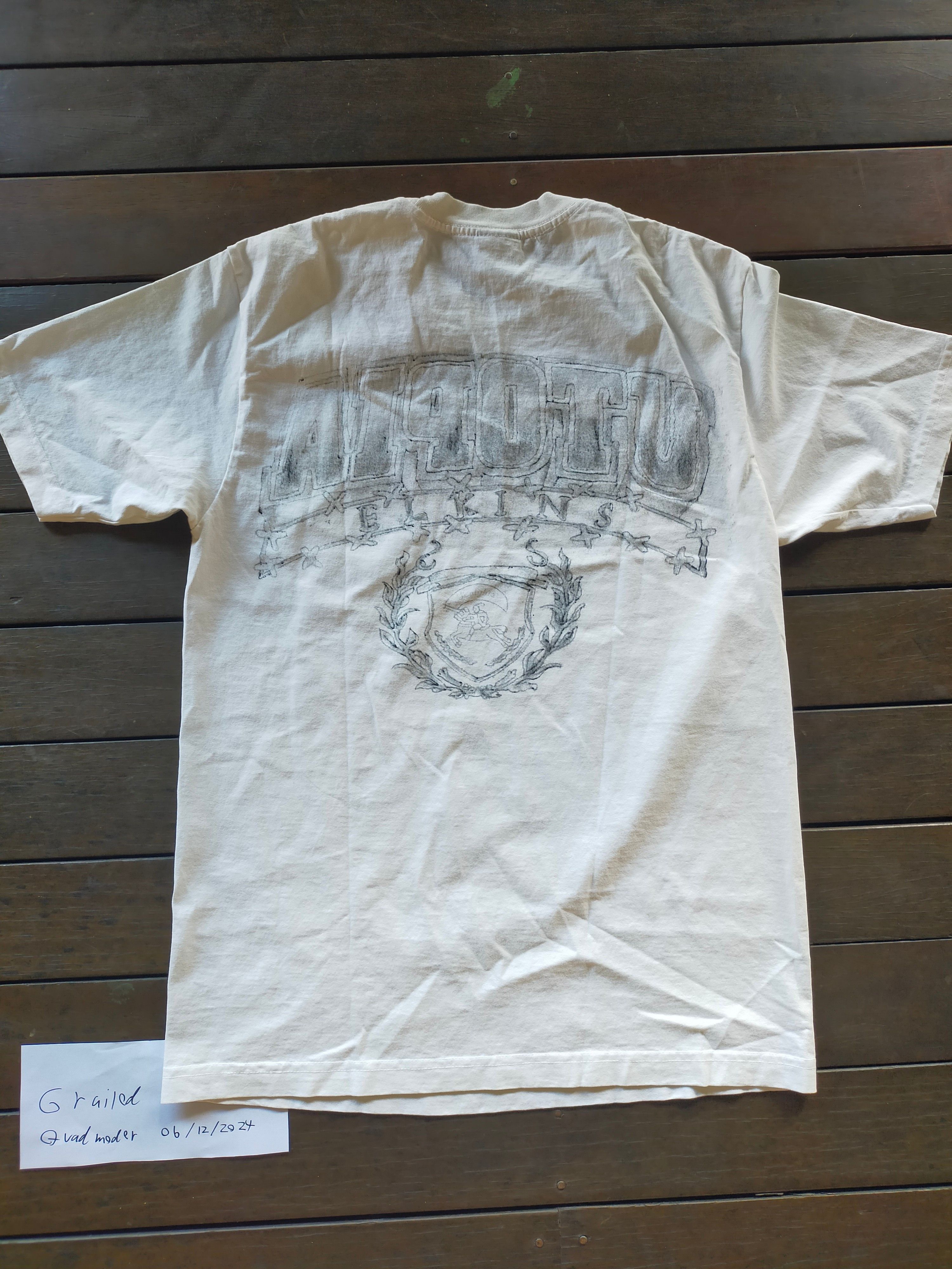 Travis Scott Travis Scott Utopia Elkin Knights white merch shirt medium Size US M / EU 48-50 / 2 - 14 Thumbnail