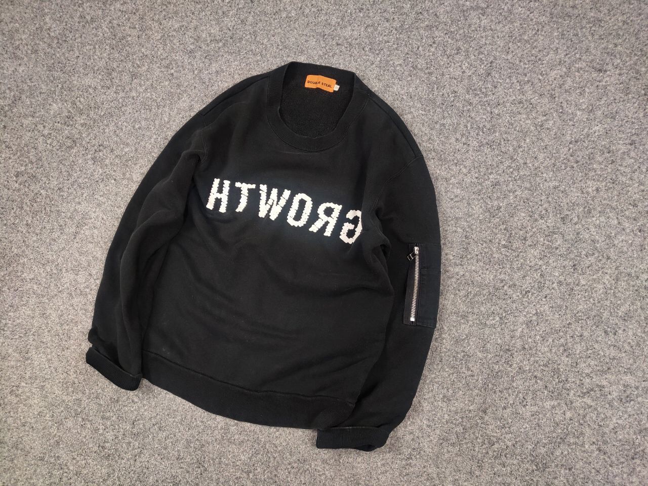 Japanese Brand Vintage 90's Double Steal Japanese Logo Black Sweatshirt Size US M / EU 48-50 / 2 - 4 Thumbnail