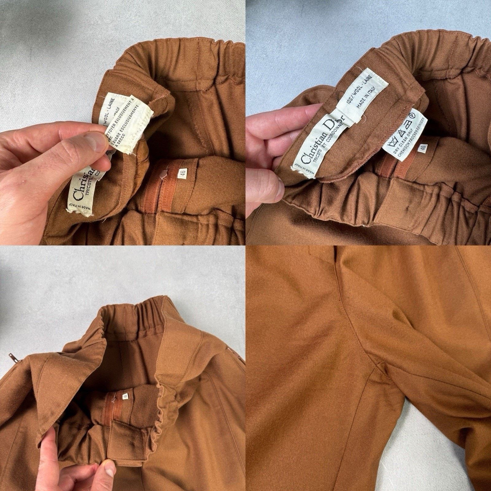 Christian Dior Monsieur Vintage Christian Dior Women Trousers Size 46 Brown Wool Size 32" / US 10 / IT 46 - 19 Thumbnail
