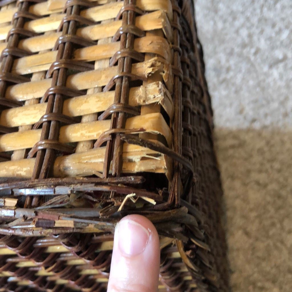 Other Vintage Women’s Brown Picnic Wicker Basket with Red and Whit Size ONE SIZE - 15 Thumbnail