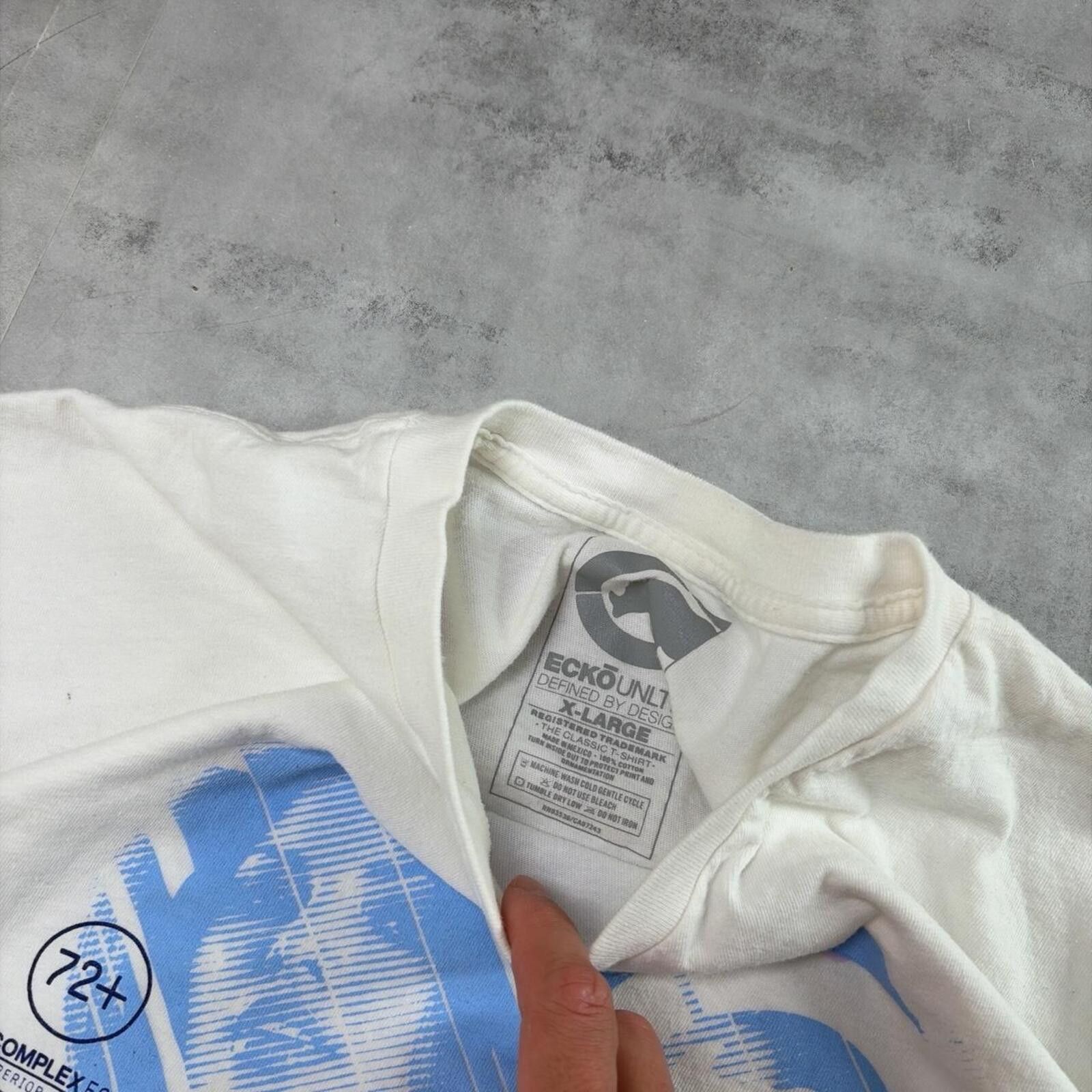 Ecko Unltd. Y2K White Ecko Unltd Grunge Skater T-Shirt Size US XL / EU 56 / 4 - 6 Thumbnail