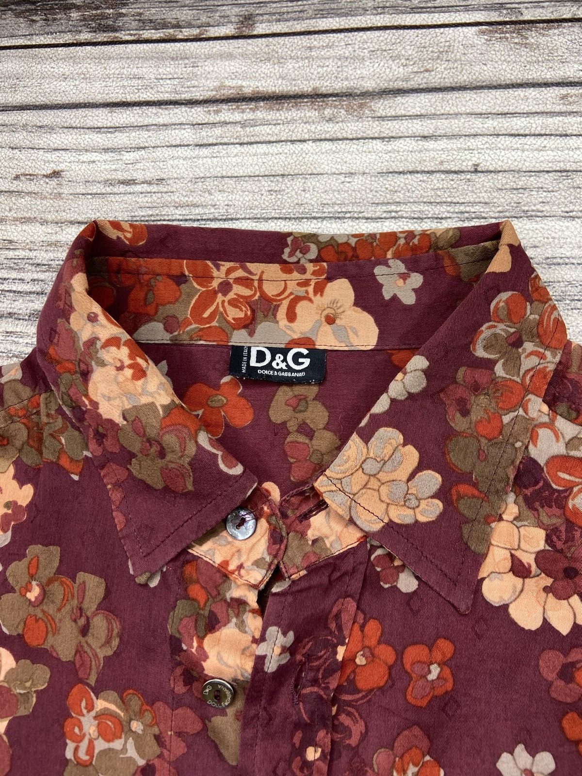 Dolce & Gabbana × Vintage Dolce & Gabbana Made in Italy Vintage Floral Shirt Rare Size US L / EU 52-54 / 3 - 4 Thumbnail