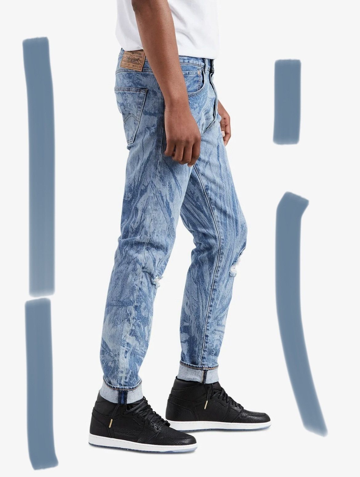 Levi's × Levi's Made & Crafted × Levi's Vintage Clothing BNWT JUSTIN TIMBERLAKE 501 ST Big E Slim Taper Washed Denim Jeans Pants Size US 33 - 12 Thumbnail