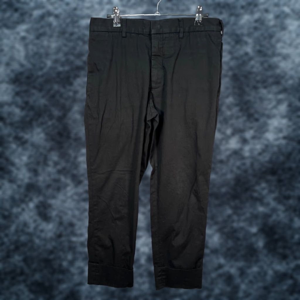 Jil Sander Jil Sander Womens Pants 29 Black Tailored Cotton w/ Cuff Made In Italy Size 29" - 1 Thumbnail