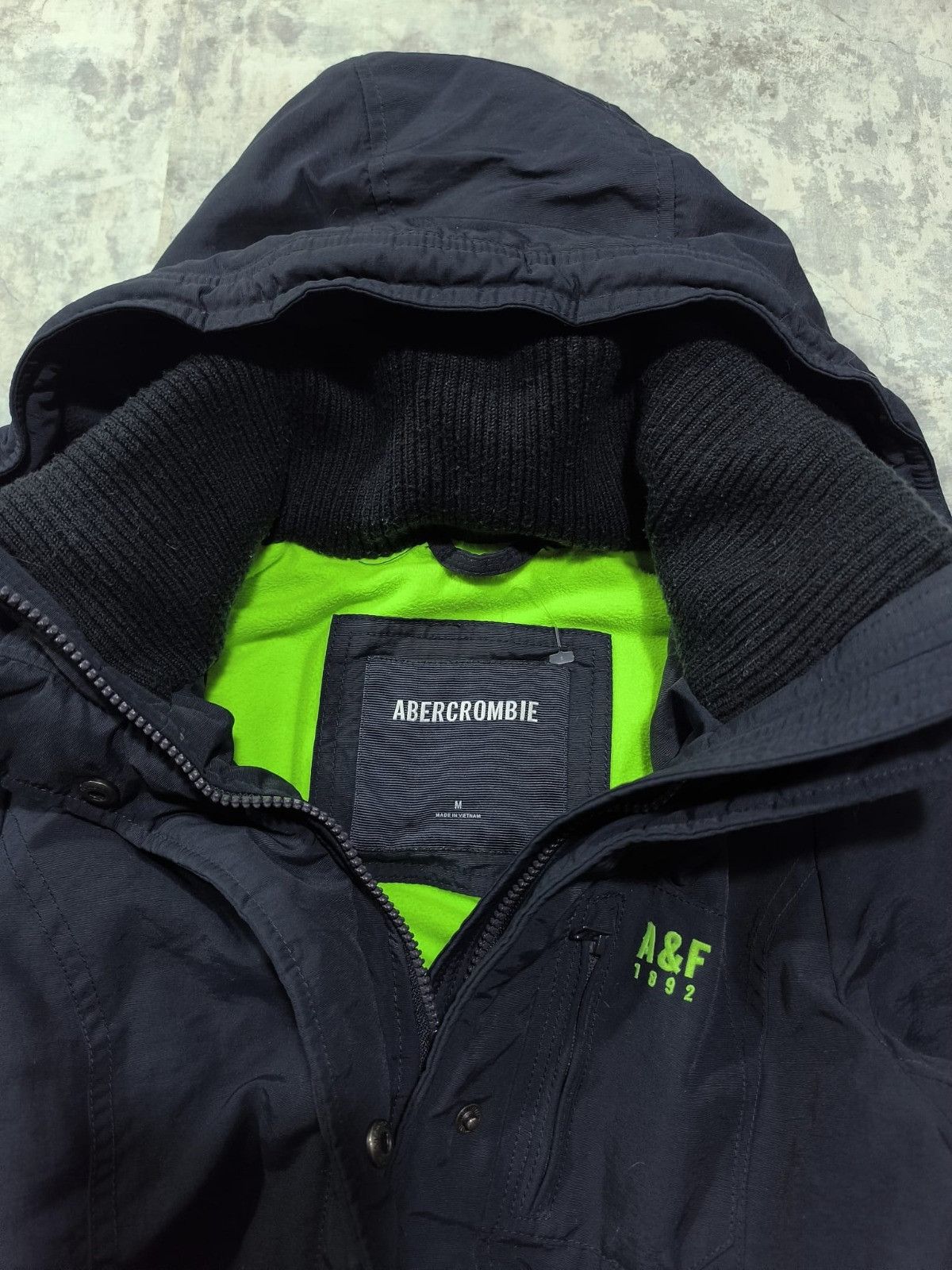Abercrombie & Fitch All Weather Jacket Y2k Cute Neon Green