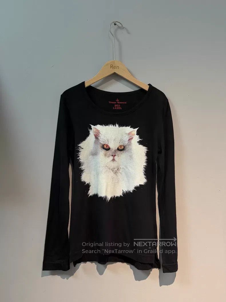 Vivienne Westwood Vivienne Westwood Black cat long-sleeved T-shirt Size M / US 6-8 / IT 42-44 - 1 Thumbnail