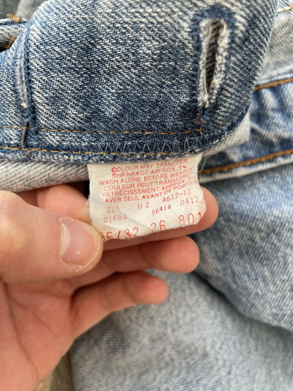 Levi's × Levi's Vintage Clothing × Vintage Vintage 80s Levis Black Tab Baggy Light Wash Jeans Straight Size US 34 / EU 50 - 4 Thumbnail