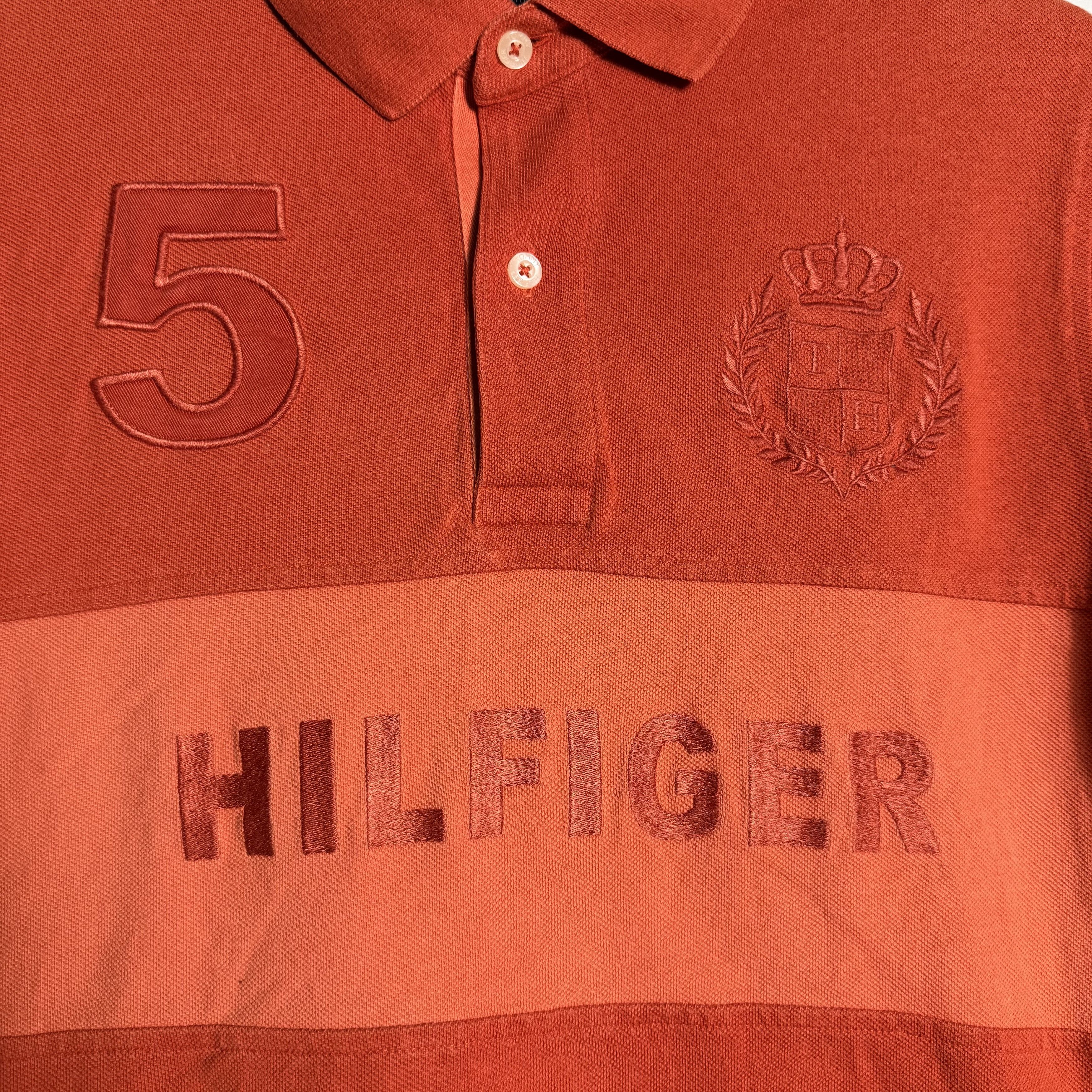 Tommy Hilfiger 🔥RARE🔥Vintage Tommy Hilfiger #5 Custom Fit Polo Shirt Size US M / EU 48-50 / 2 - 4 Thumbnail