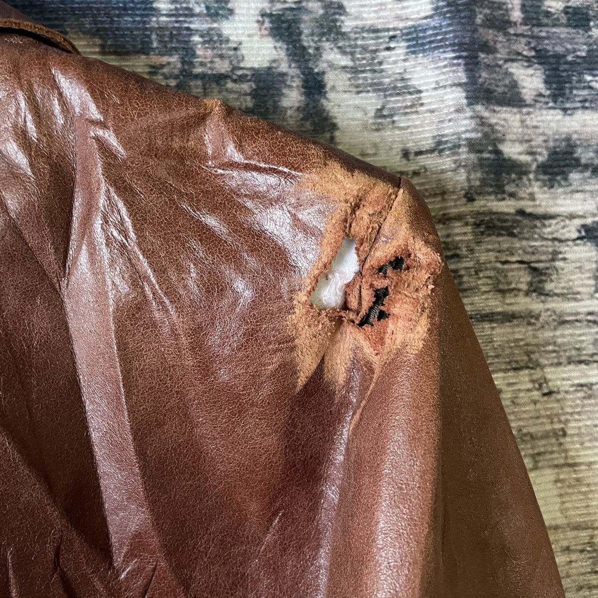 Hysteric Glamour Vintage 1980s Guess Archive Brown Leather Belted Jacket XS Size US XS / EU 42 / 0 - 21 Thumbnail