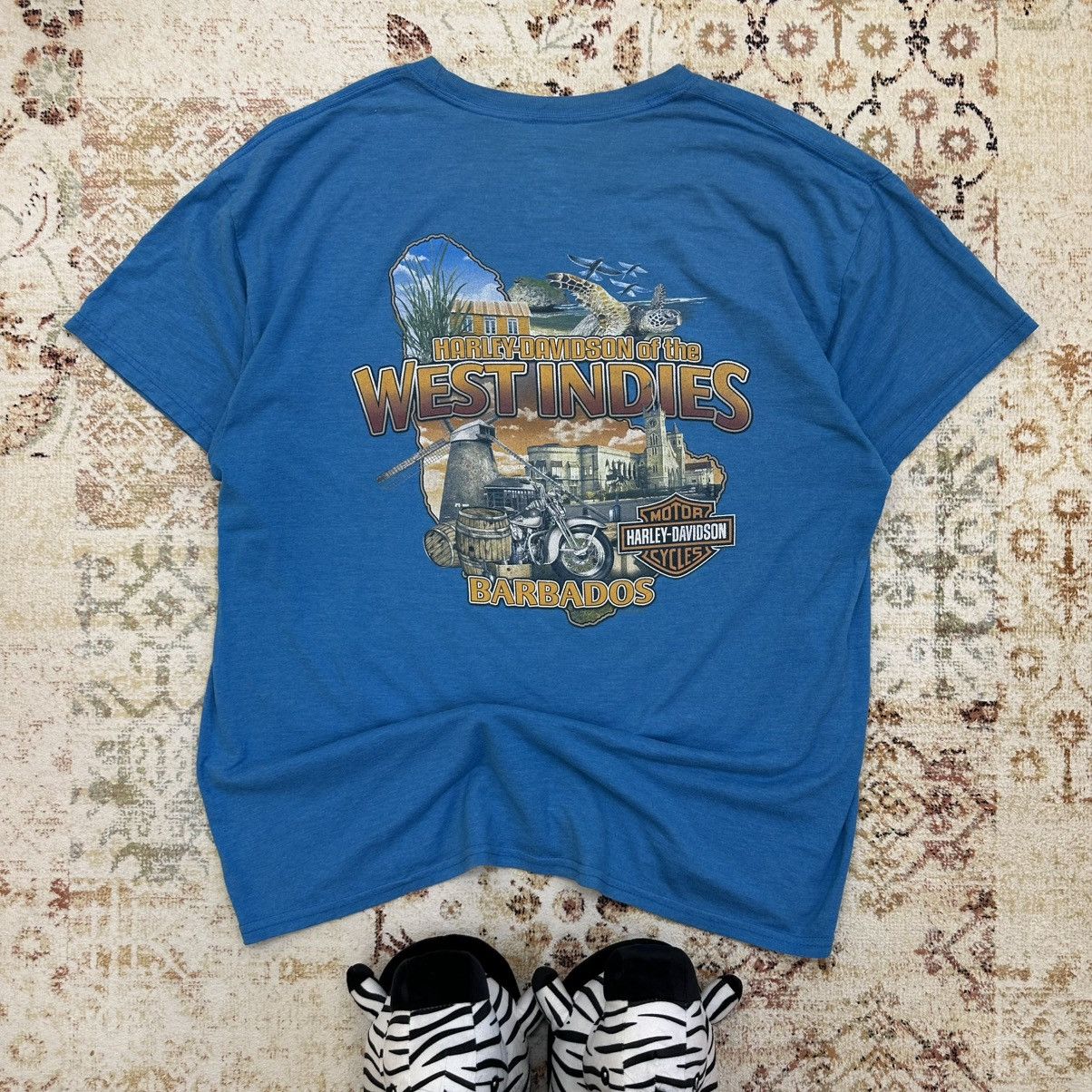 Harley Davidson Vintage Motor Harley Davidson T-shirts West Indies Barbados Size US XL / EU 56 / 4 - 1 Thumbnail