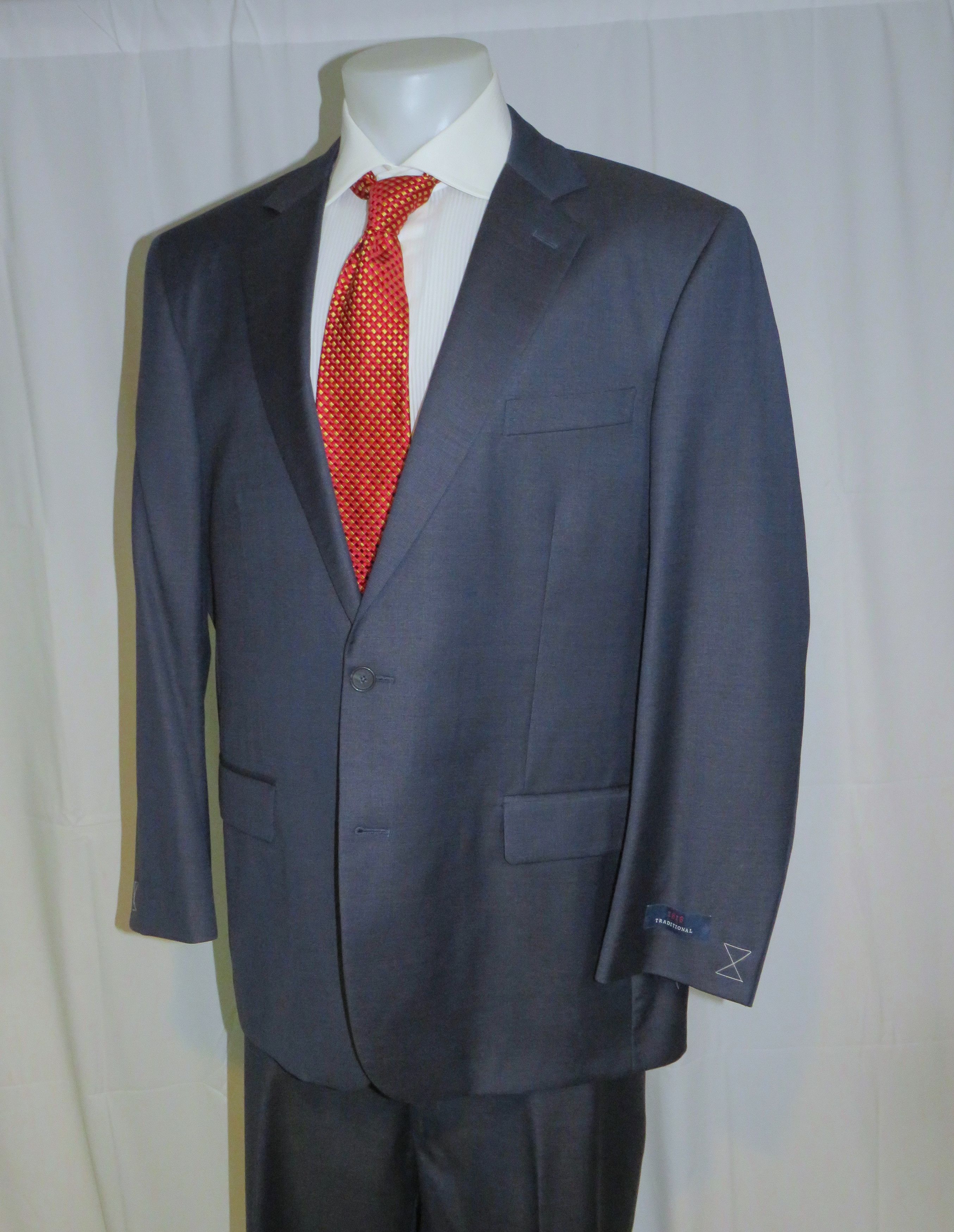 Brooks Brothers 1818 Traditional Vitale Blue Nailshead Two BTTN Suit 48R NWT Size 48R - 9 Thumbnail