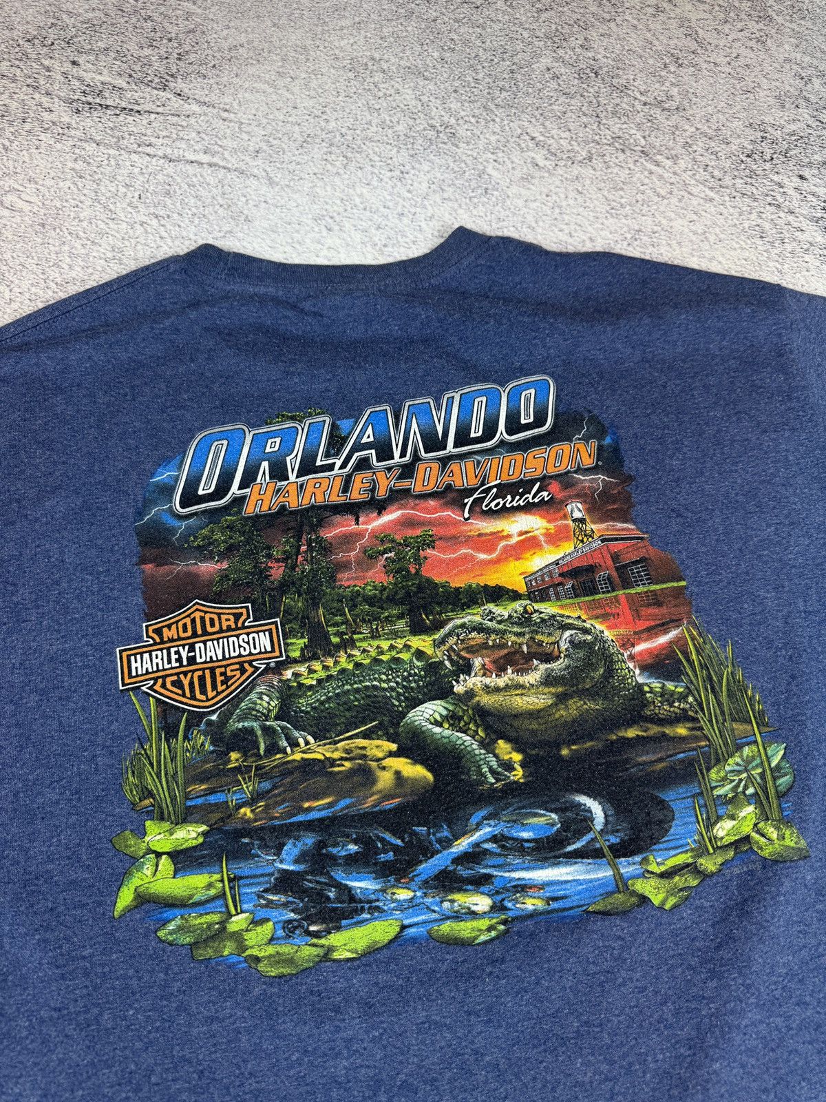 Harley Davidson Harley Davidson Orlando Alligator Graphic Biker T Shirt Size US XXL / EU 58 / 5 - 14 Thumbnail