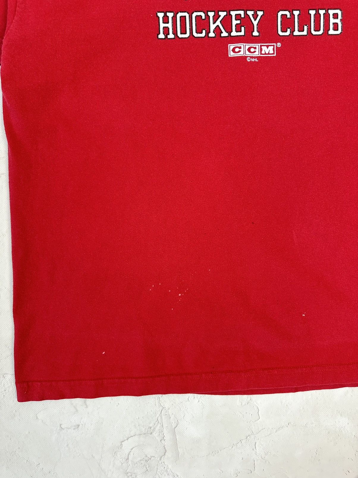 NHL × Vintage Vintage Detroit Hockey Club Red T-shirt Size US XL / EU 56 / 4 - 3 Thumbnail
