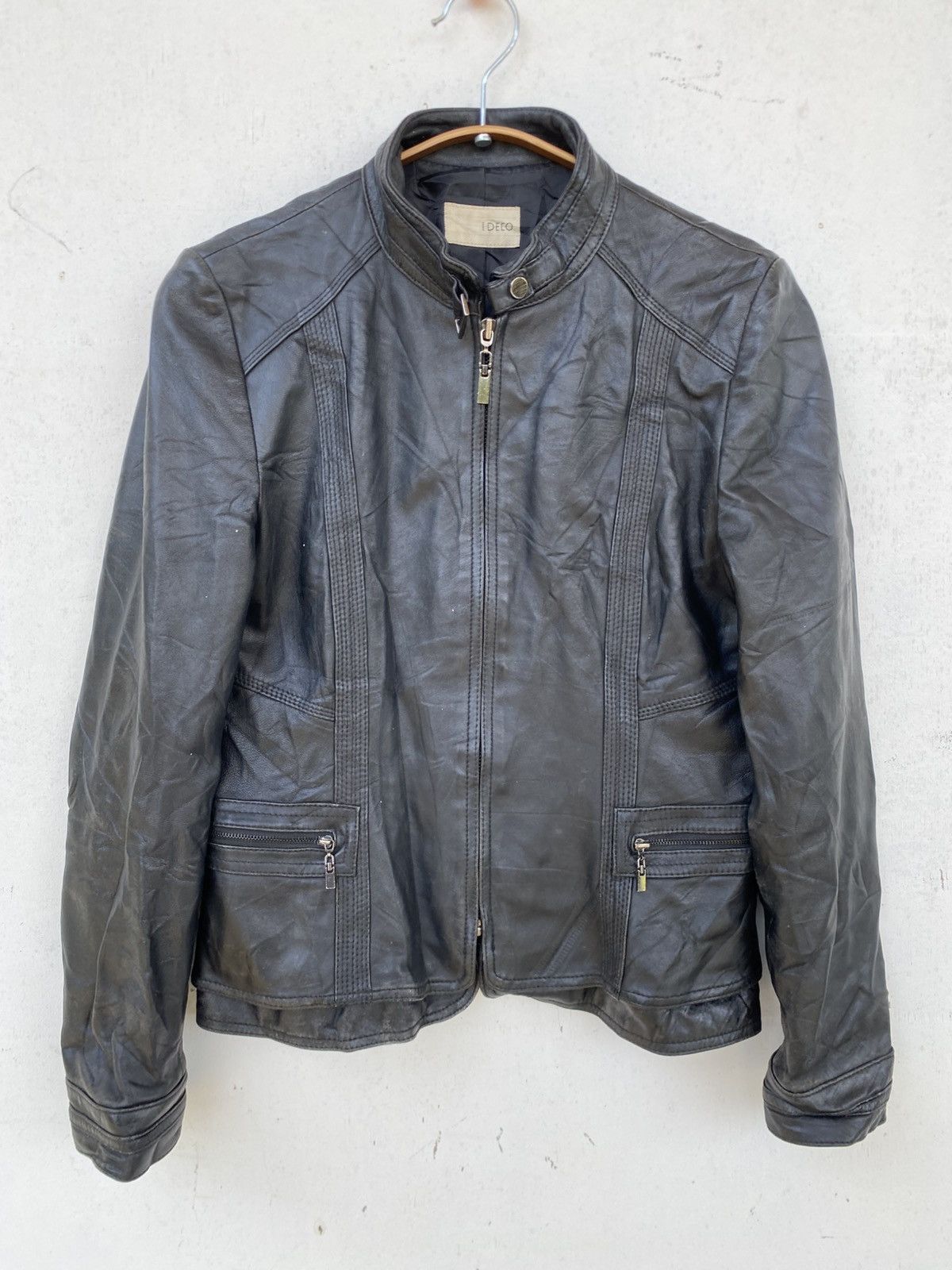 Genuine Leather Sheepskin Leather Crop Jacket Size M / US 6-8 / IT 42-44 - 2 Thumbnail