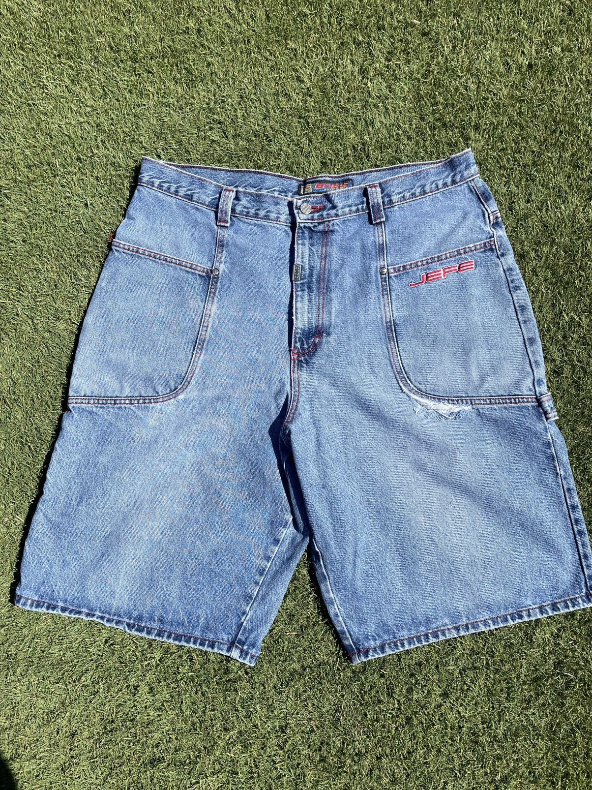 Other Vintage 90s Y2K boss jefe baggy wide leg denim shorts punk Size US 40 / EU 56 - 1 Thumbnail