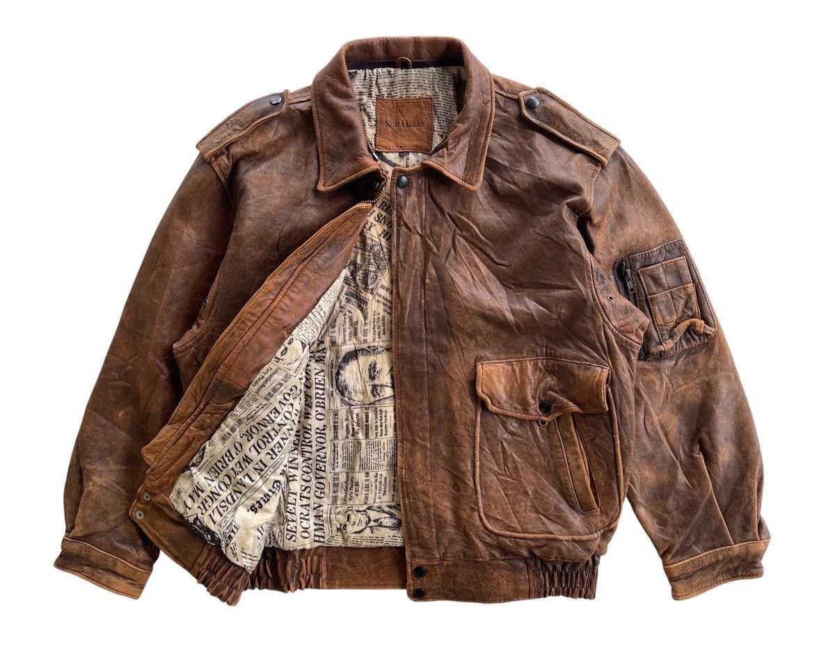 Japanese Brand Sub Urban Sheepskin Leather Jacket Size US L / EU 52-54 / 3 - 3 Thumbnail