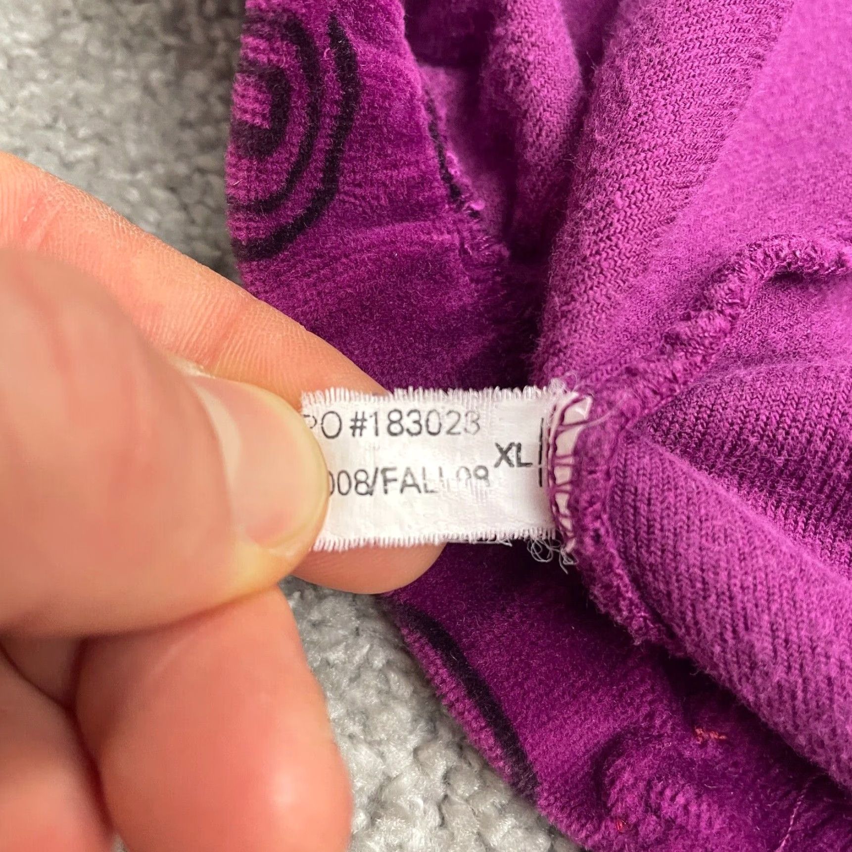 Vintage Unbranded Velousr Sweatshirt Jacket Full Zip Women XL Purple Polka Pocket Casual Size XL / US 12-14 / IT 48-50 - 4 Thumbnail