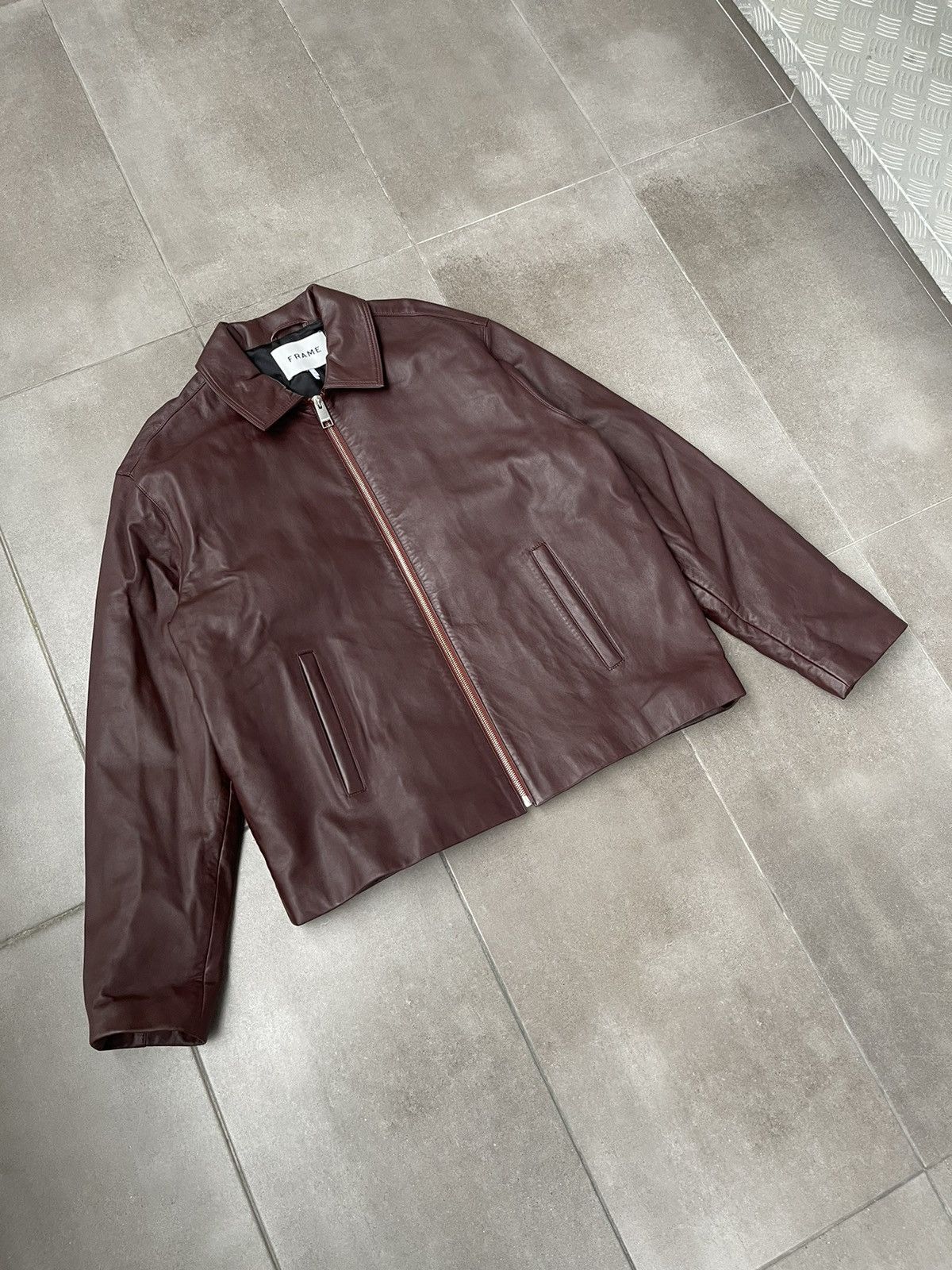 Frame !DS! SS23 Frame Burgundy Red Leather Jacket Size US M / EU 48-50 / 2 - 9 Thumbnail