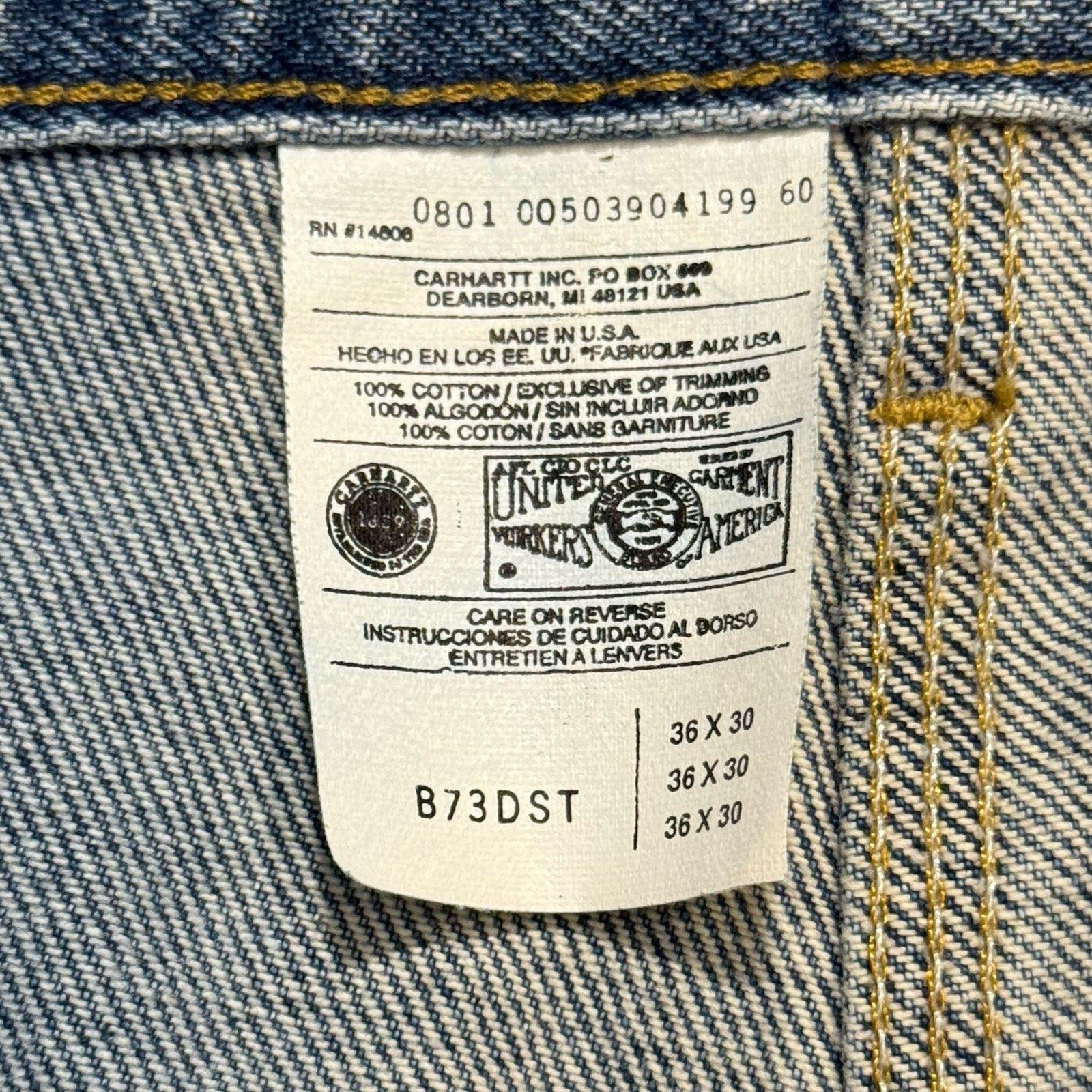 Carhartt VINTAGE B73DST NEW WITH TAGS MADE IN USA 90s PAPER TAG Size US 36 / EU 52 - 5 Thumbnail