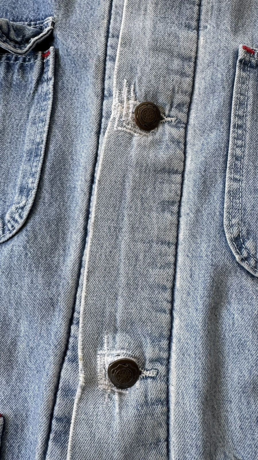 Vintage Vintage Big Ben x Wrangler Denim Shirt Size US XL / EU 56 / 4 - 4 Thumbnail