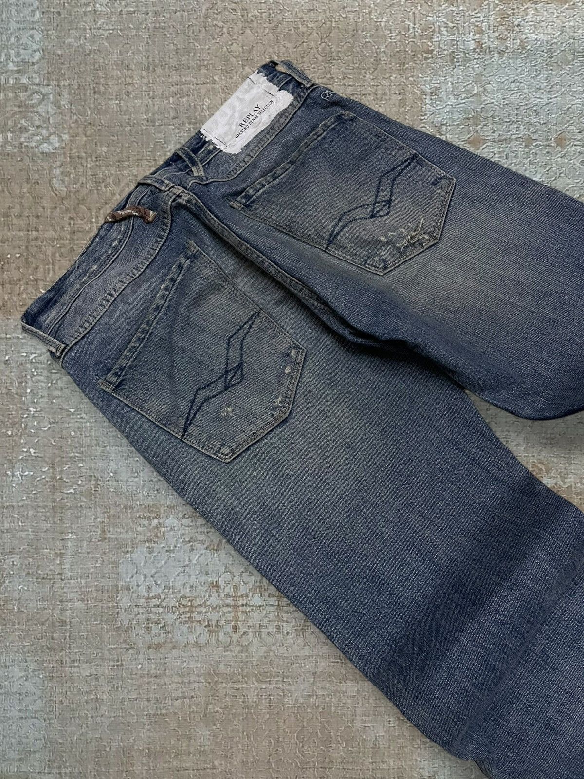 Japanese Brand Vintage Designer Replay Mestro Distressed Bandana Denim Size US 30 / EU 46 - 14 Thumbnail