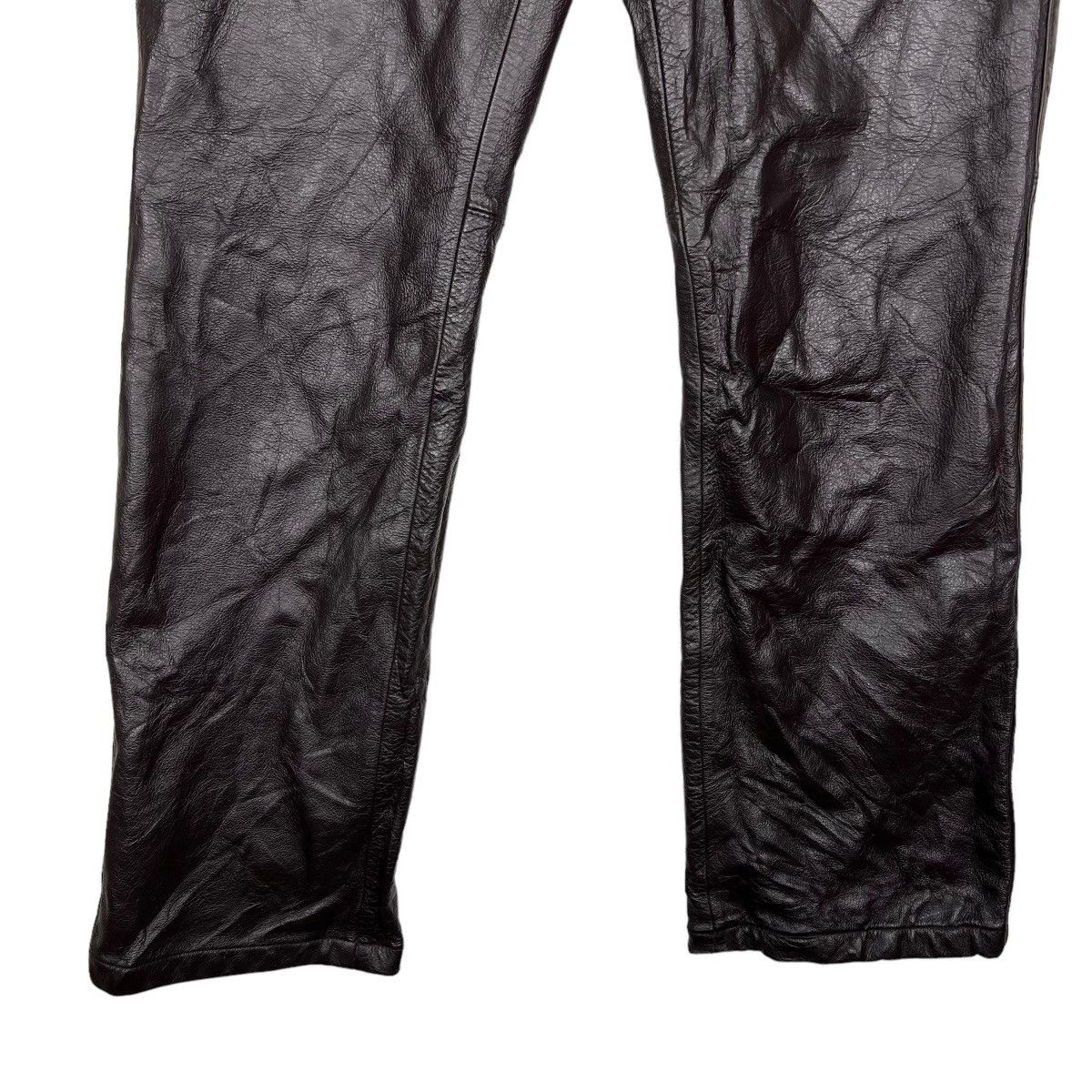 Japanese Brand 🔥 PERSONS LEATHER MOTO PANTS Size US 26 / EU 42 - 4 Thumbnail