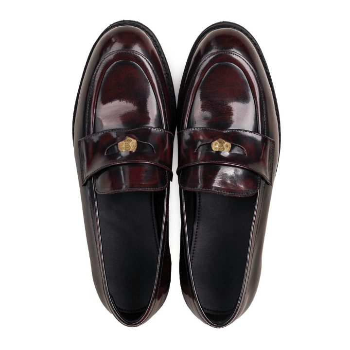 Genuine Leather Mens Quinn Penny Maroon Loafer Size US 11 / EU 44 - 4 Thumbnail