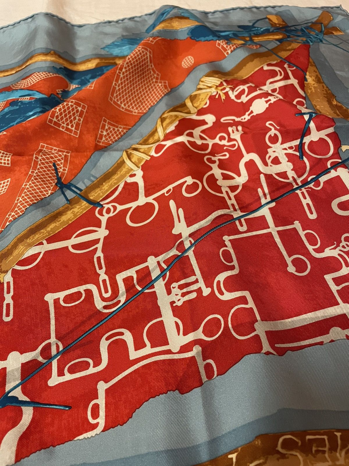 Hermes × Vintage Le Robinson Chic Hermès Silk Scarf Size ONE SIZE - 10 Thumbnail