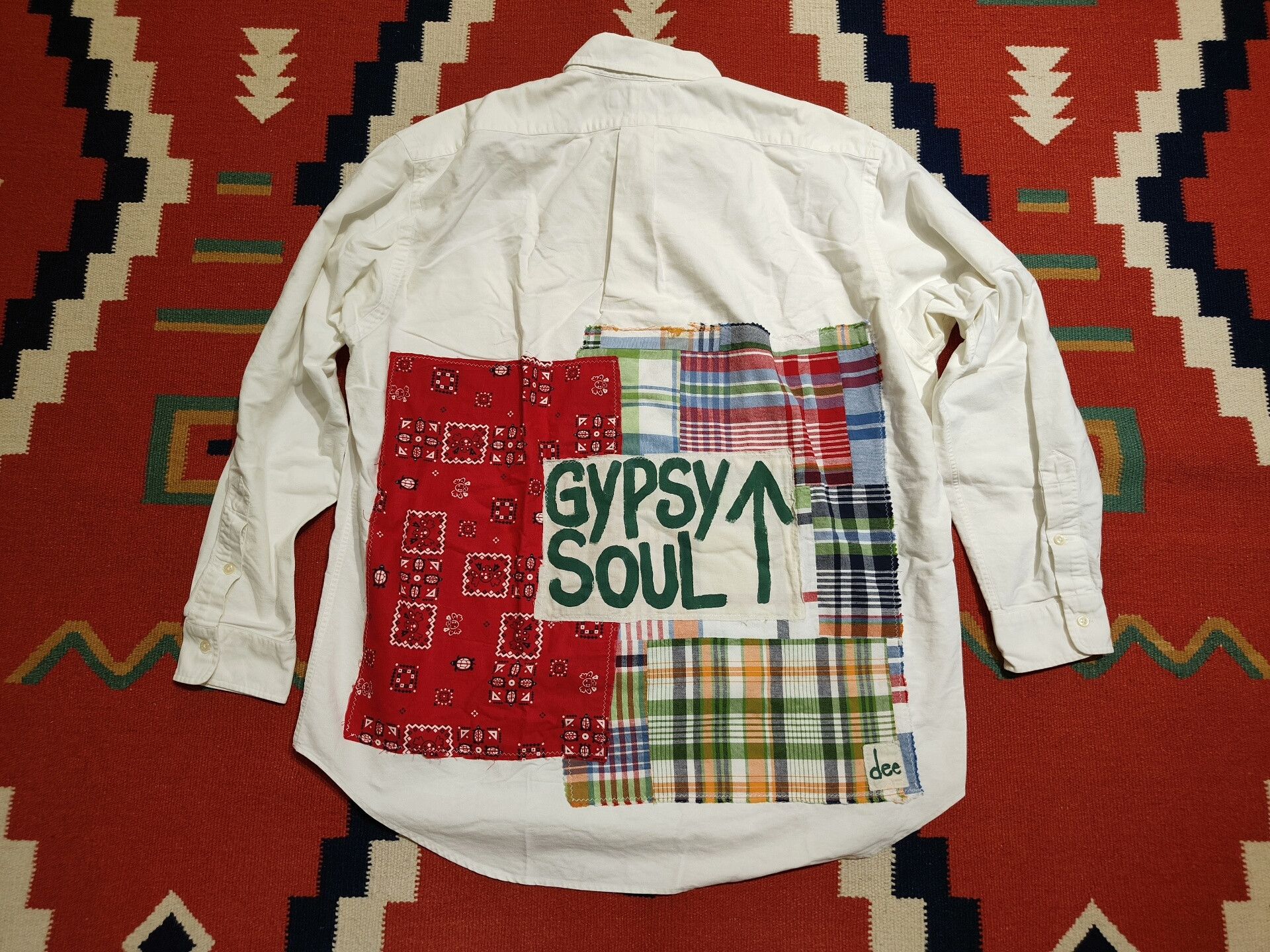 Vintage Vintage Ralph Lauren Patchwork Shirt Size US L / EU 52-54 / 3 - 1 Thumbnail