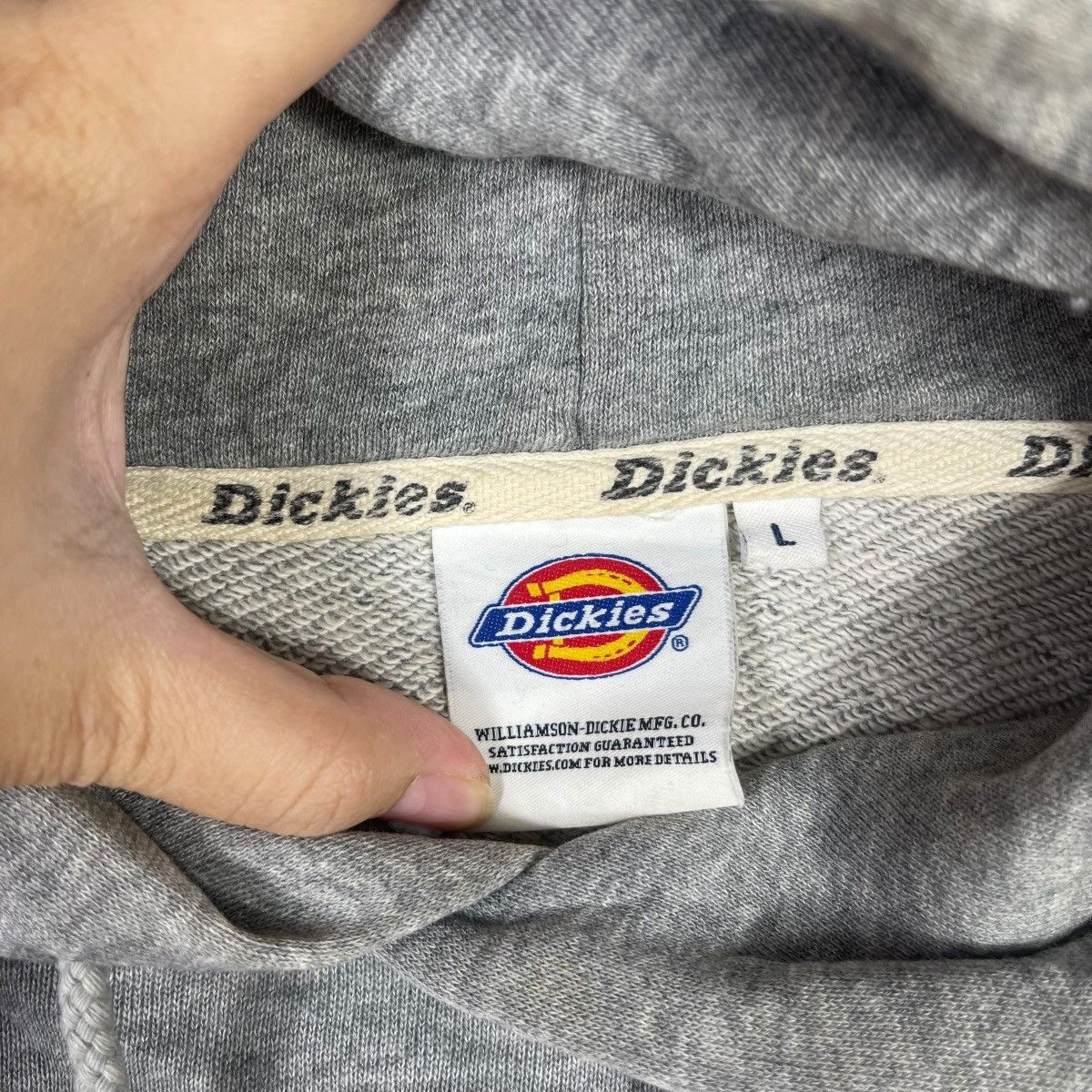 Dickies Dickies Spell Out Pullover Hoodie Grey Workwear Streetwear Size US L / EU 52-54 / 3 - 3 Thumbnail