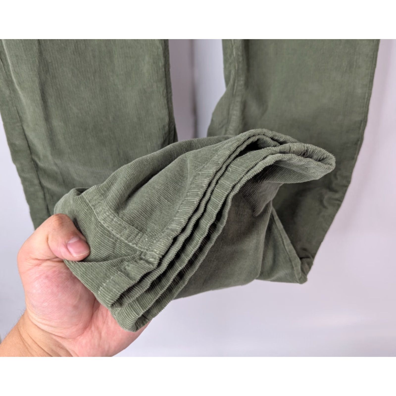 Free People Free People Pants Women 28 Green Corduroy Skinny Flare Ribbed Jenny High Rise Size 28" / US 6 / IT 42 - 3 Thumbnail