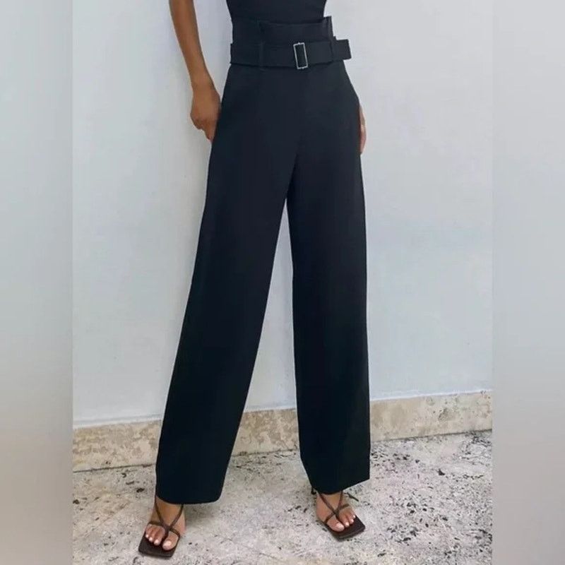 Aritzia Aritzia Babaton Power Pant Paper Bag Belted Trousers Size 34" / US 12 / IT 48 - 1 Thumbnail