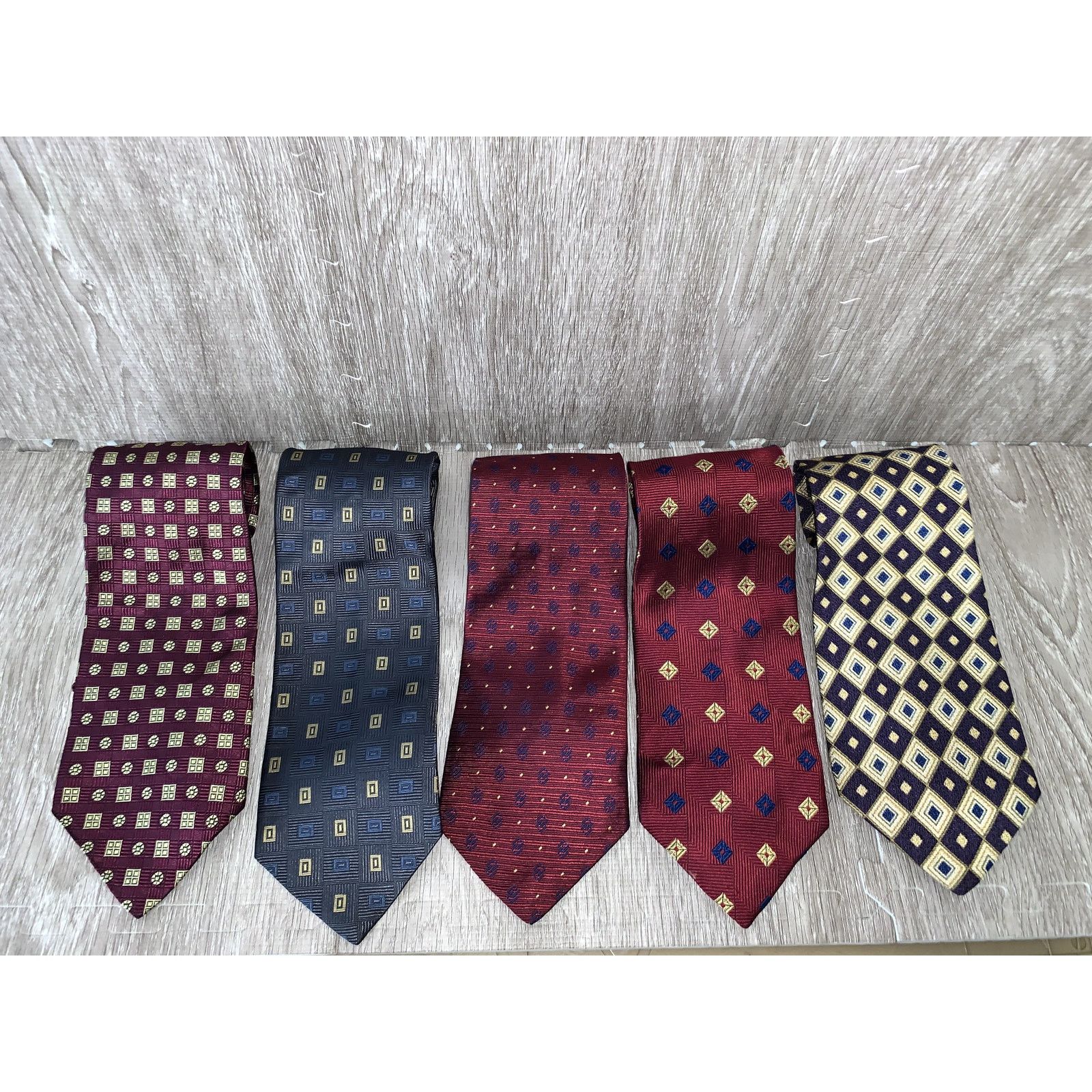 Jos. A. Bank Lot of 5 Jos. A. Bank Men's Corporate Silk Ties Geometric Size ONE SIZE - 1 Thumbnail