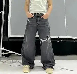 Jean Black Ripped Baggy jeans Size US 34 / EU 50 - 3 Thumbnail